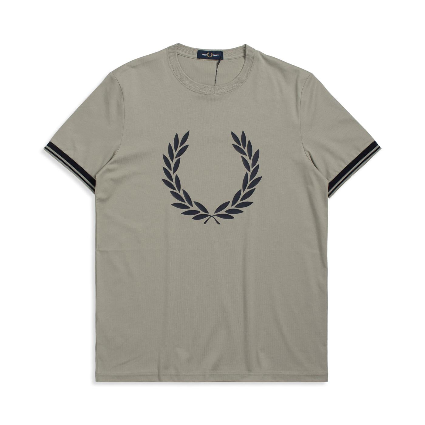 Fred Perry Printed Laurel Wreath T-Shirt Seagrass - M5677-M37