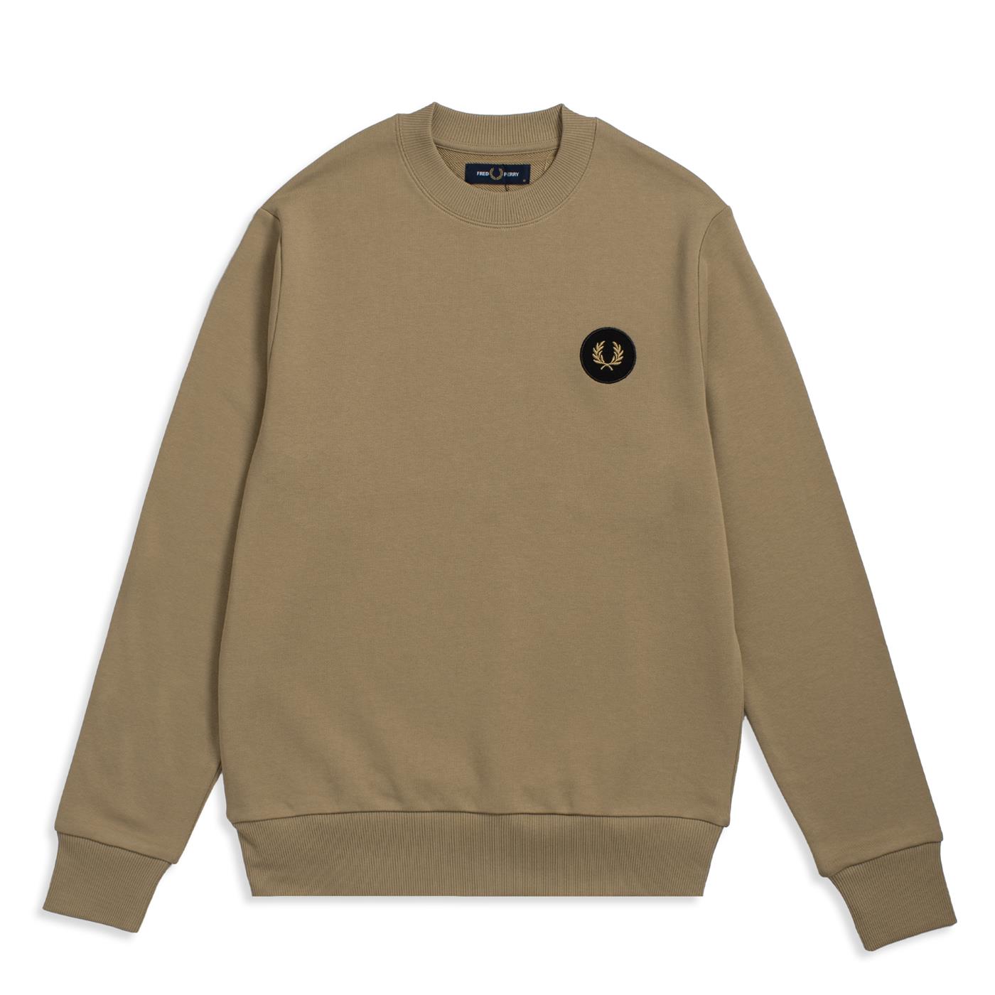 Fred Perry Laurel Badge Sweatshirt Warm Stone - M5691-363