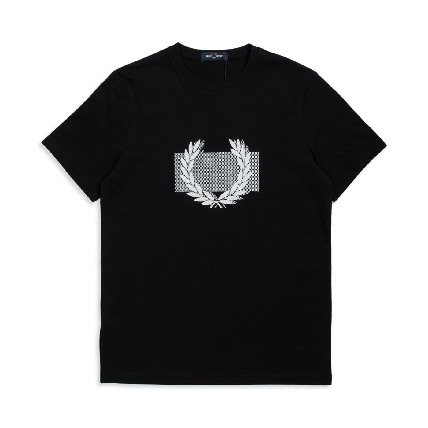 Fred Perry Color Blocked Laurel Wreath T-Shirt Black  - M5696-102