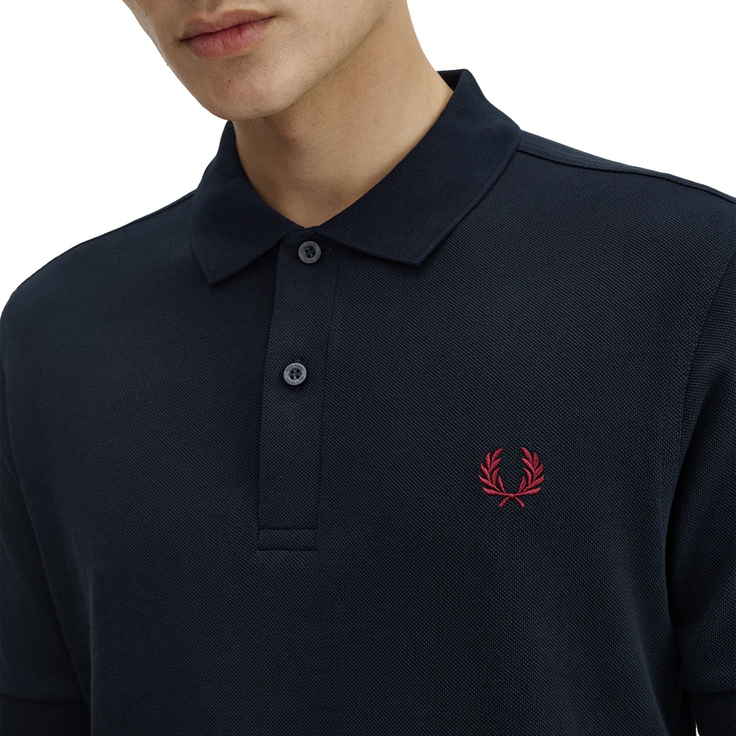 Fred Perry M6000 Polo Shirt Navy/Burnt Red