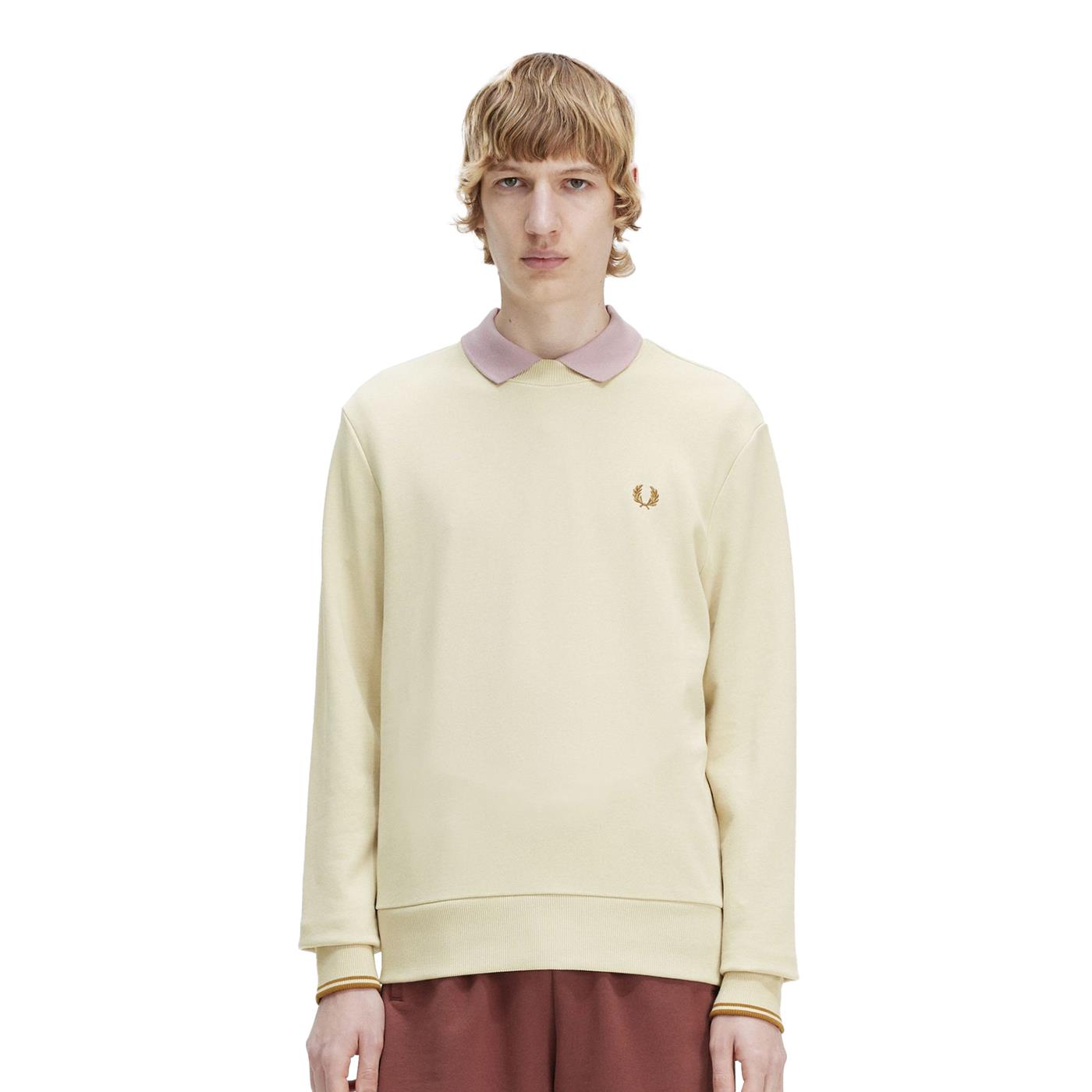 Fred Perry Crewneck Sweatshirt Oatmeal - M7535-691