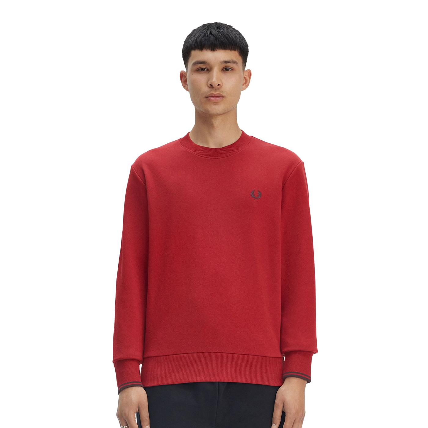Fred Perry Crewneck Sweatshirt Burnt Red - M7535-M02