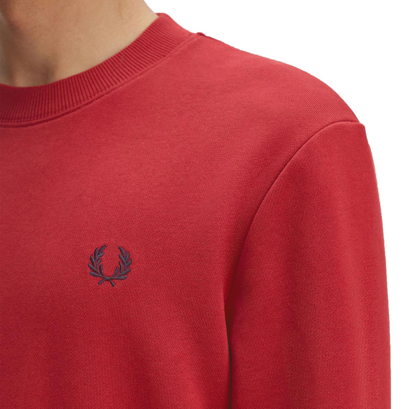 Fred Perry Crewneck Sweatshirt Burnt Red - M7535-M02