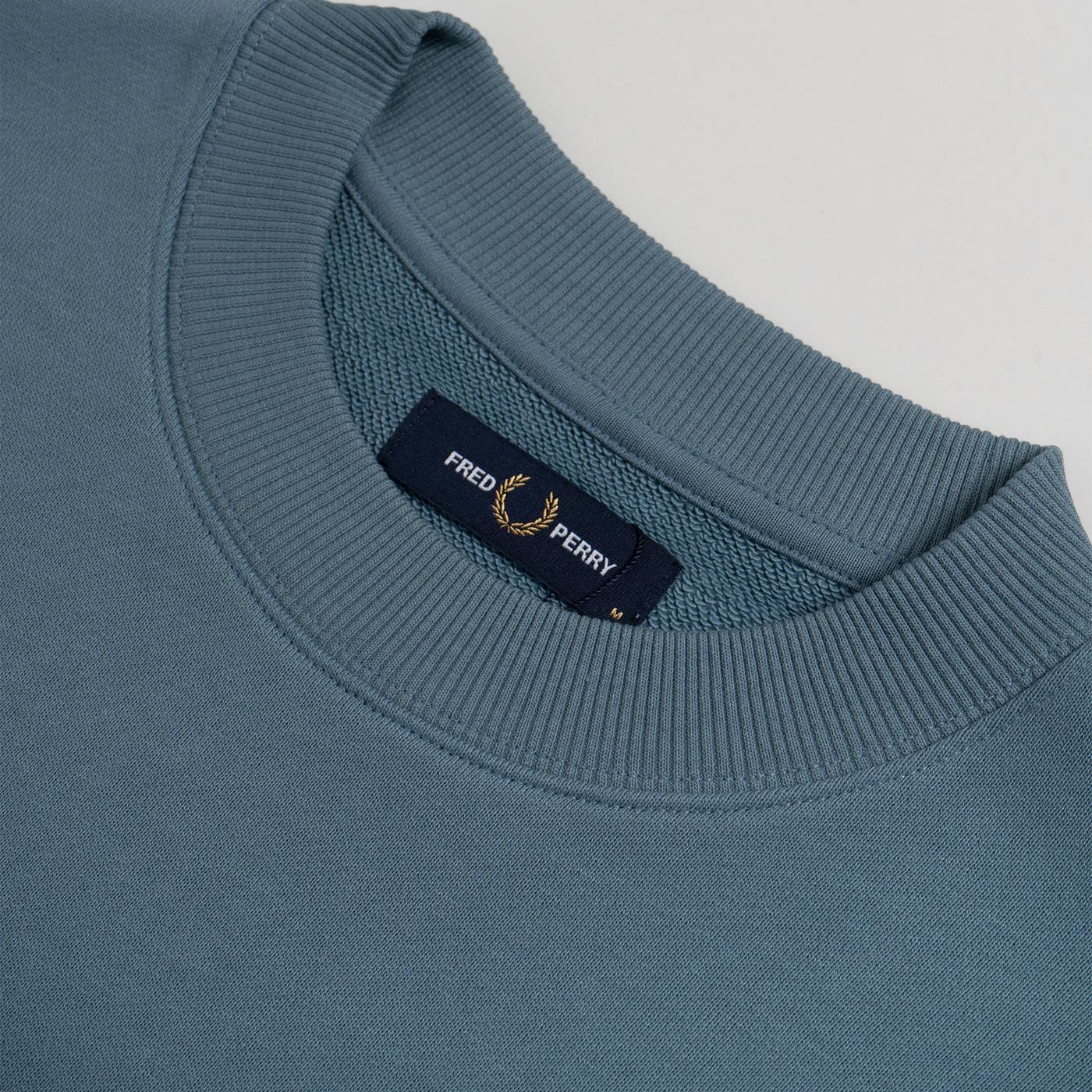 Fred Perry Crew Neck Sweatshirt Ash Blue - M7535-Q47