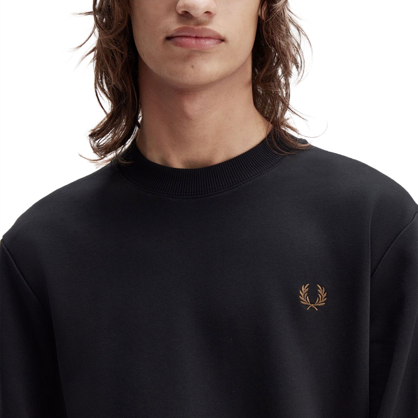 Fred Perry Crewneck Sweatshirt Black/Shaded Stone - M7535-S77