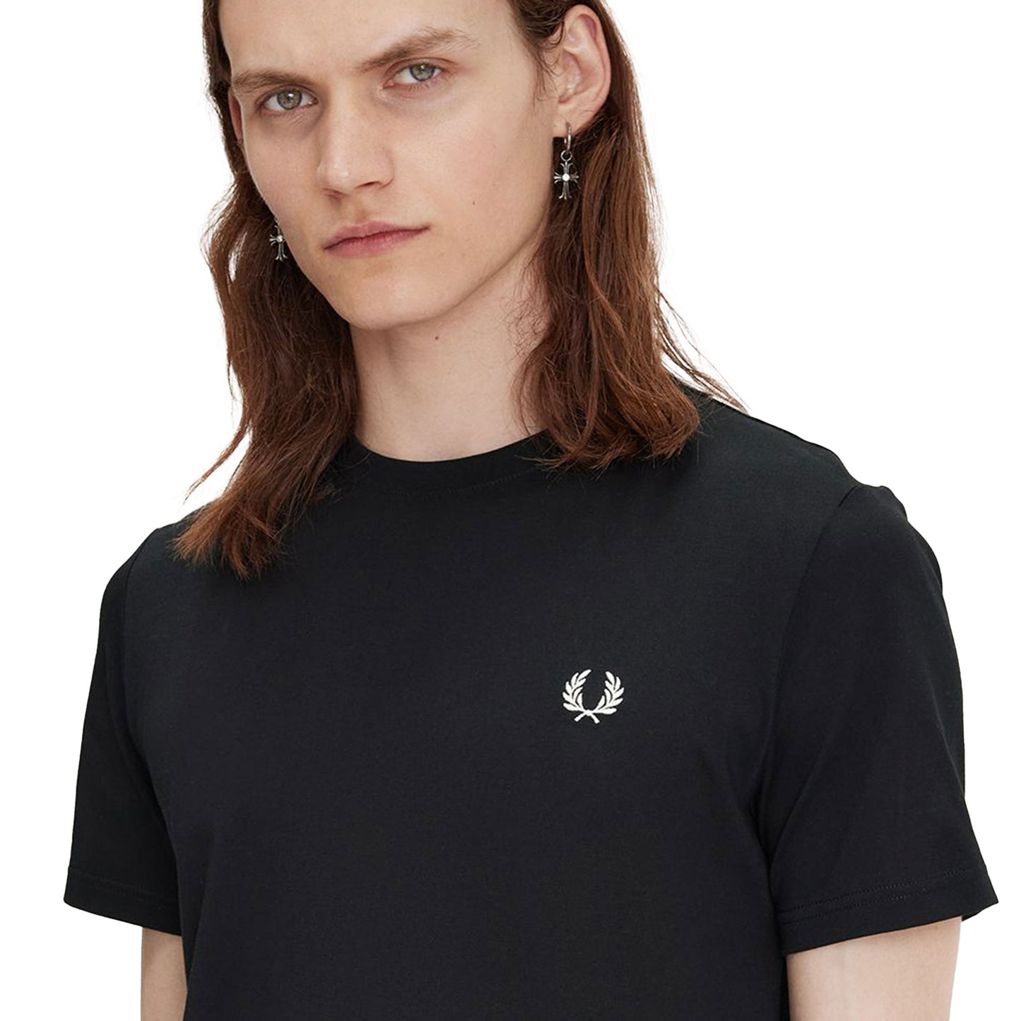 Fred Perry Laurel Wreath Graphic T-Shirt Black - M7784-102