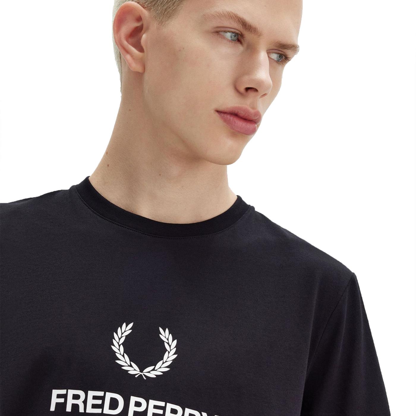 Fred Perry Graphic T-Shirt Black - M8588-102