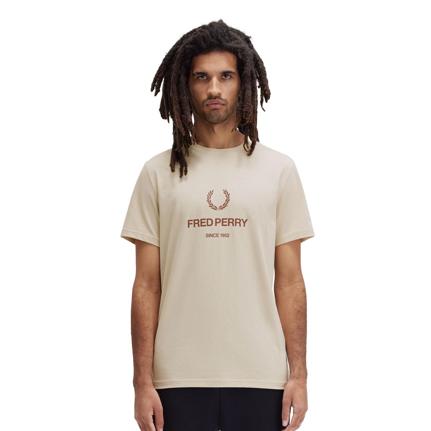 Fred Perry Graphic T-Shirt Oatmeal - M8588-691