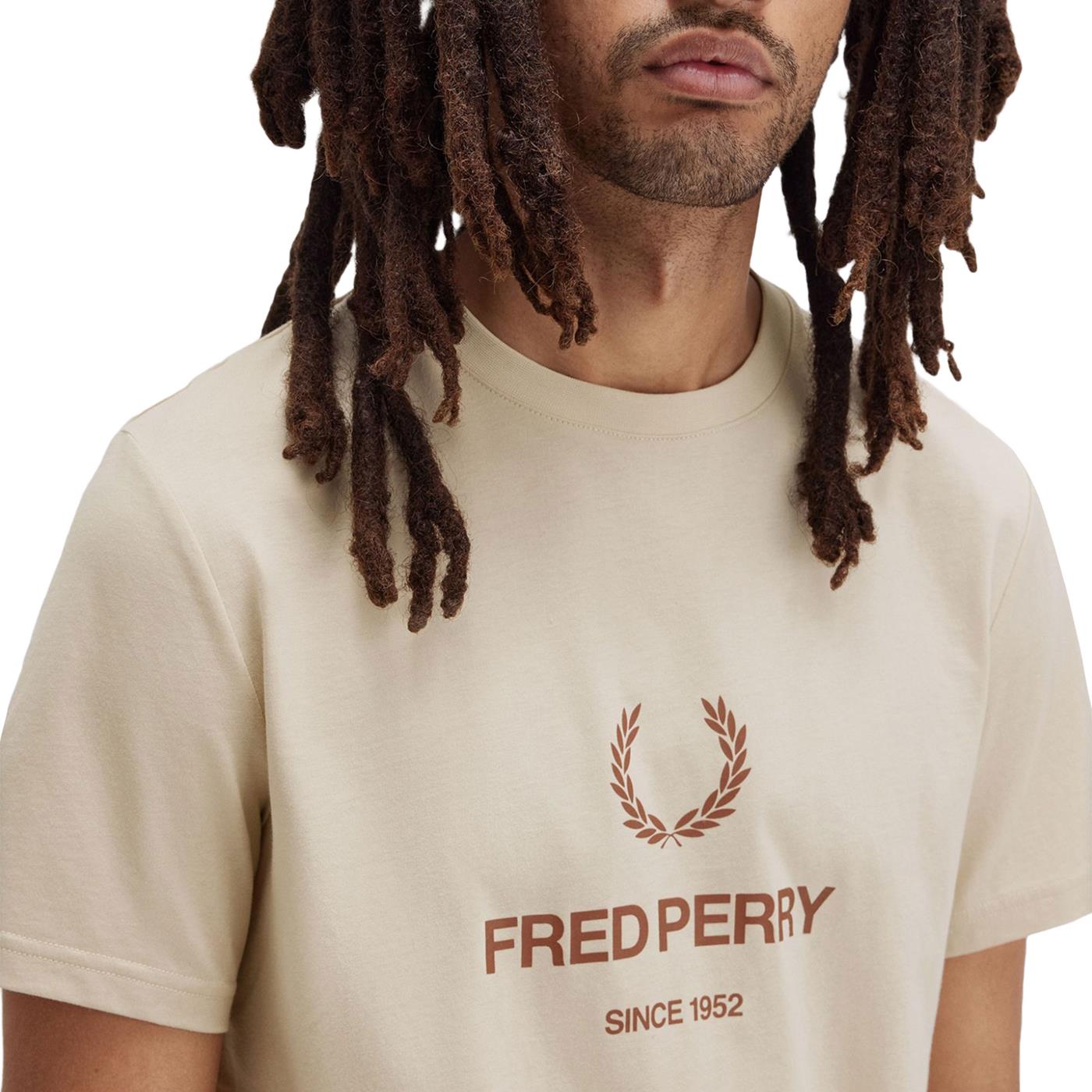 Fred Perry Graphic T-Shirt Oatmeal - M8588-691
