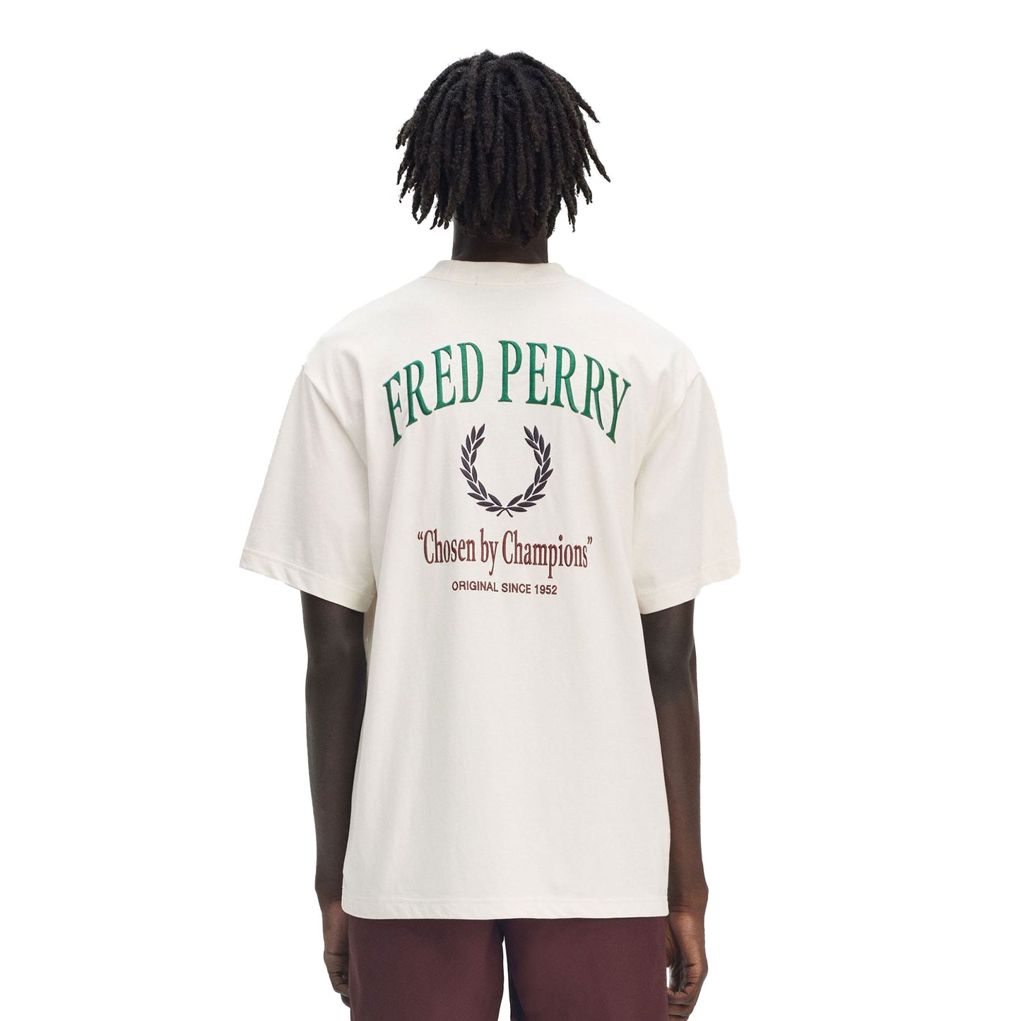 Fred Perry Embroidered T-Shirt Ecru - M9826-560