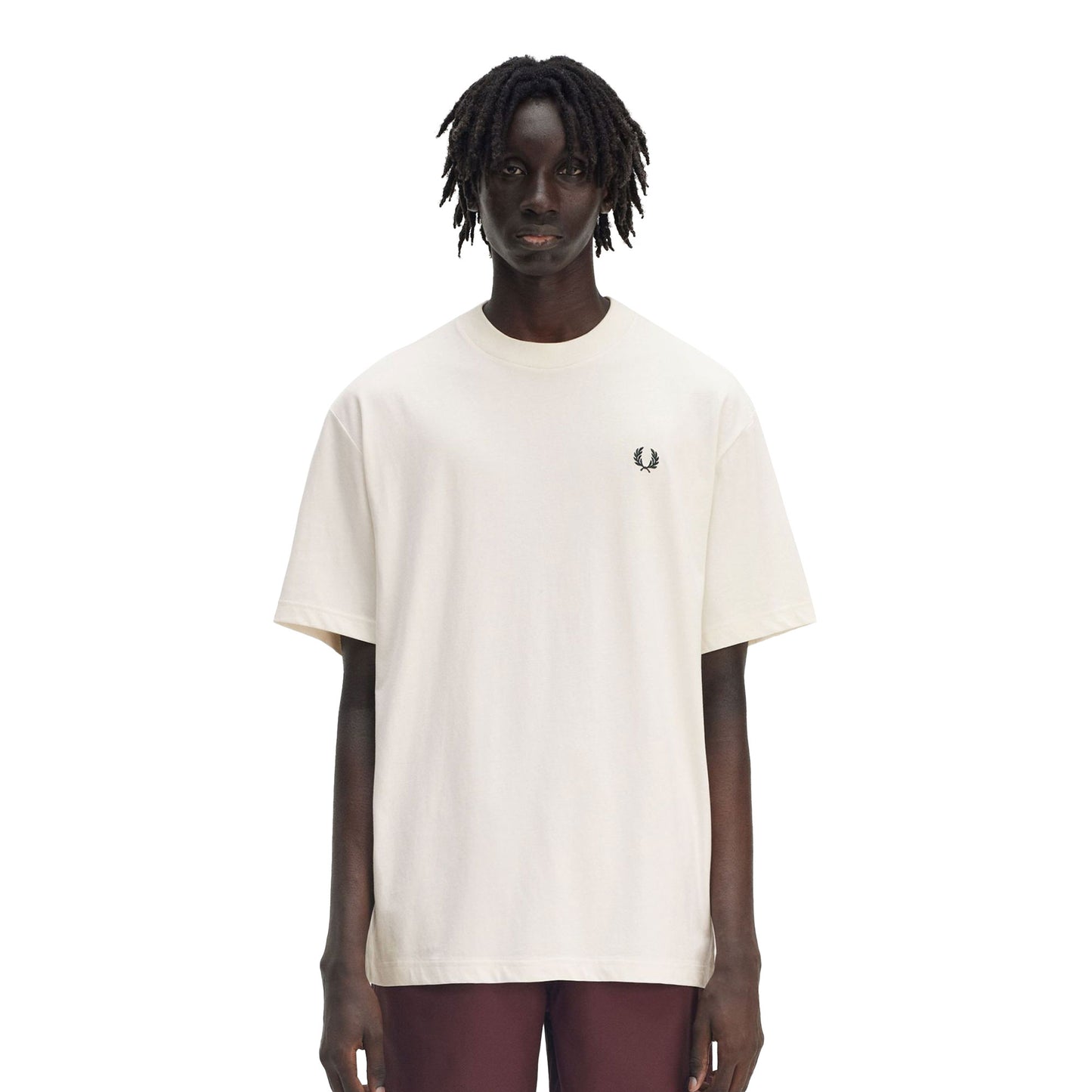 Fred Perry Embroidered T-Shirt Ecru - M9826-560