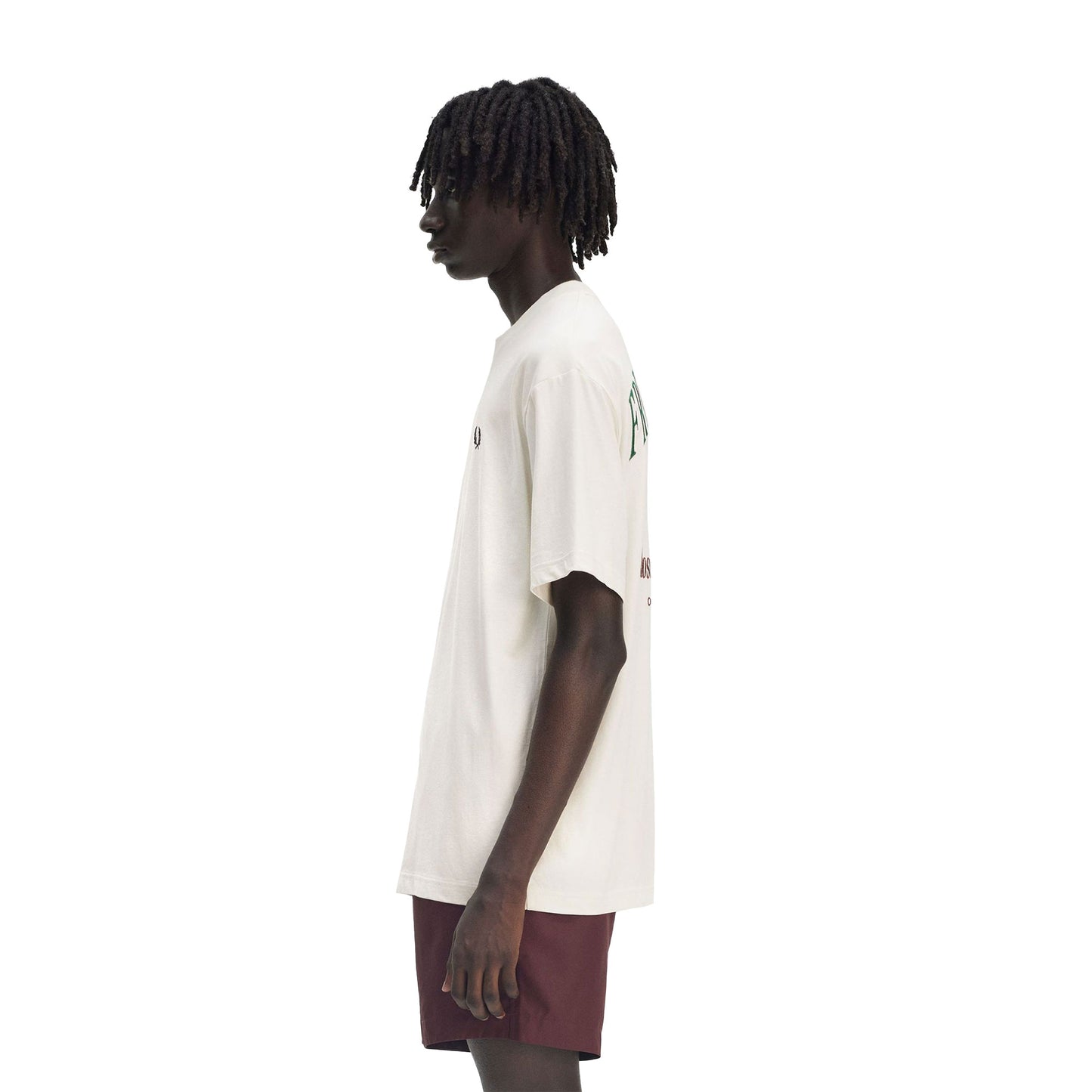 Fred Perry Embroidered T-Shirt Ecru - M9826-560