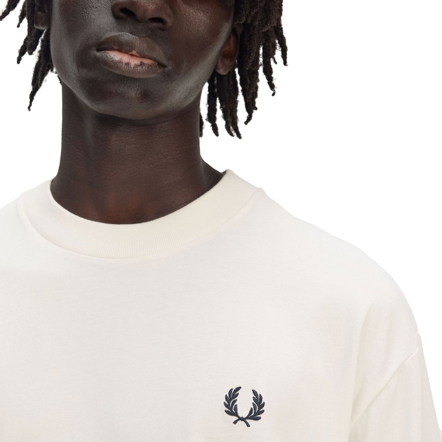 Fred Perry Embroidered T-Shirt Ecru - M9826-560