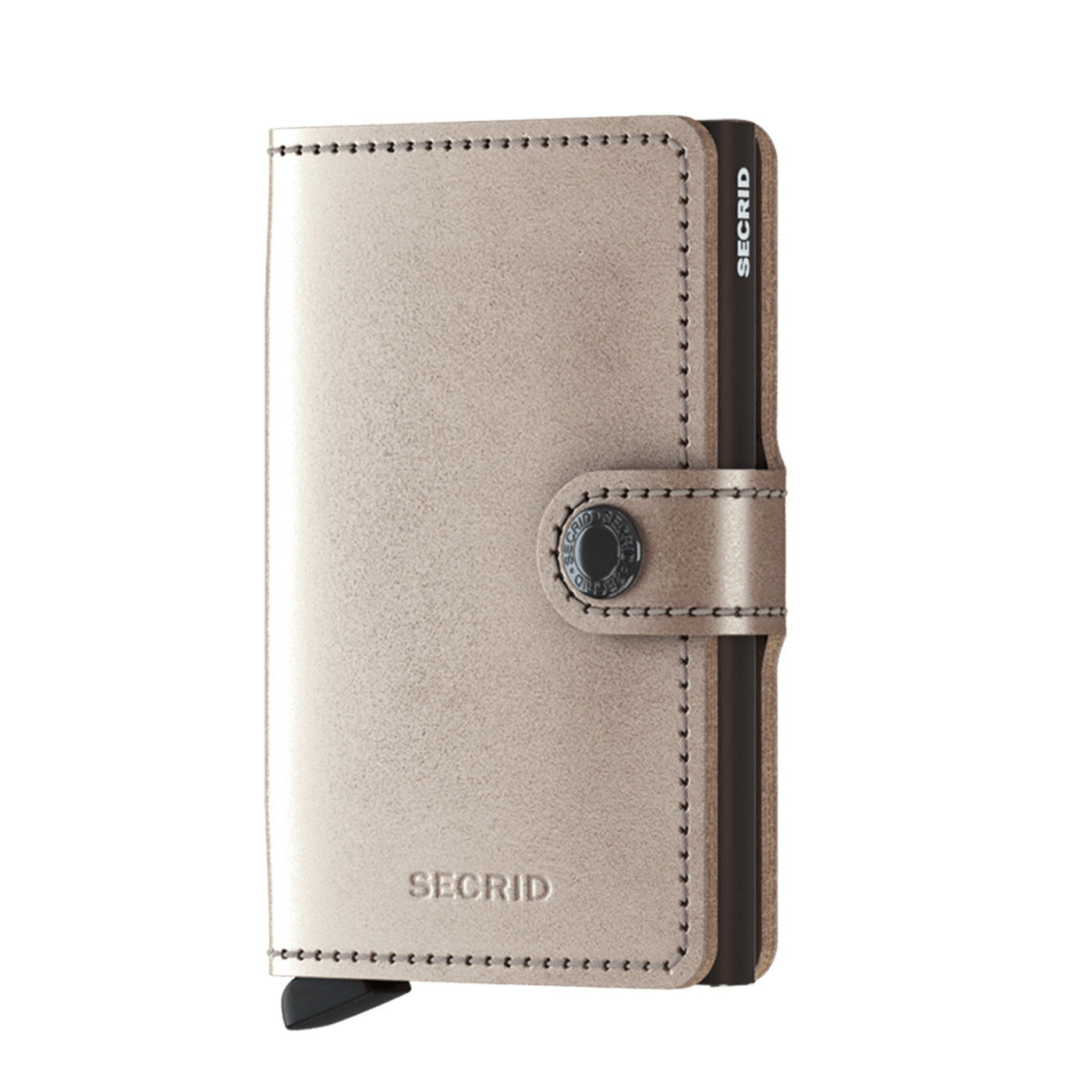 Secrid Miniwallet Metallic Champagne/Brown - MMECHAMPBRN