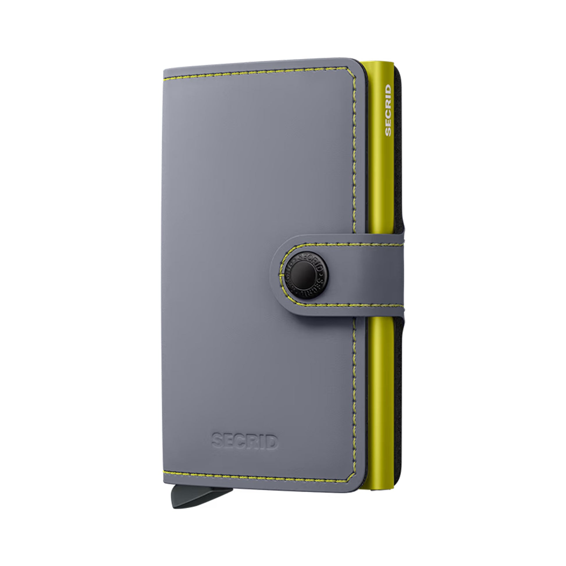 Secrid Miniwallet Matte Grey & Lime  - MMGREYLIME