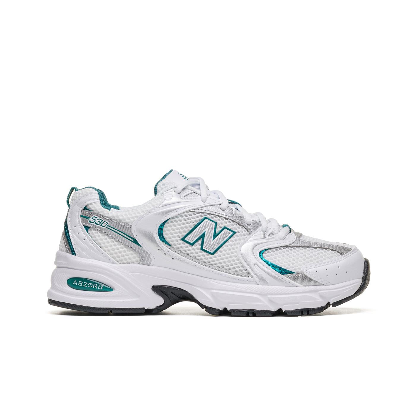 New Balance 530 White/Silver Metallic-Petrol - MR530AB