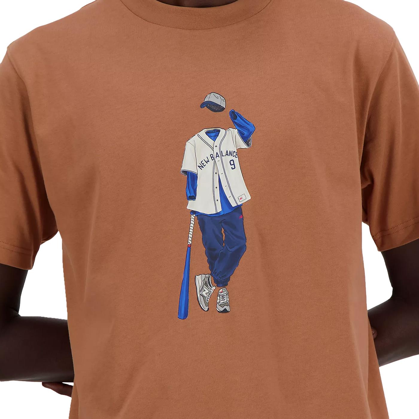 New Balance NB Athletics Baseball Tee Walnut - MT41577WUT