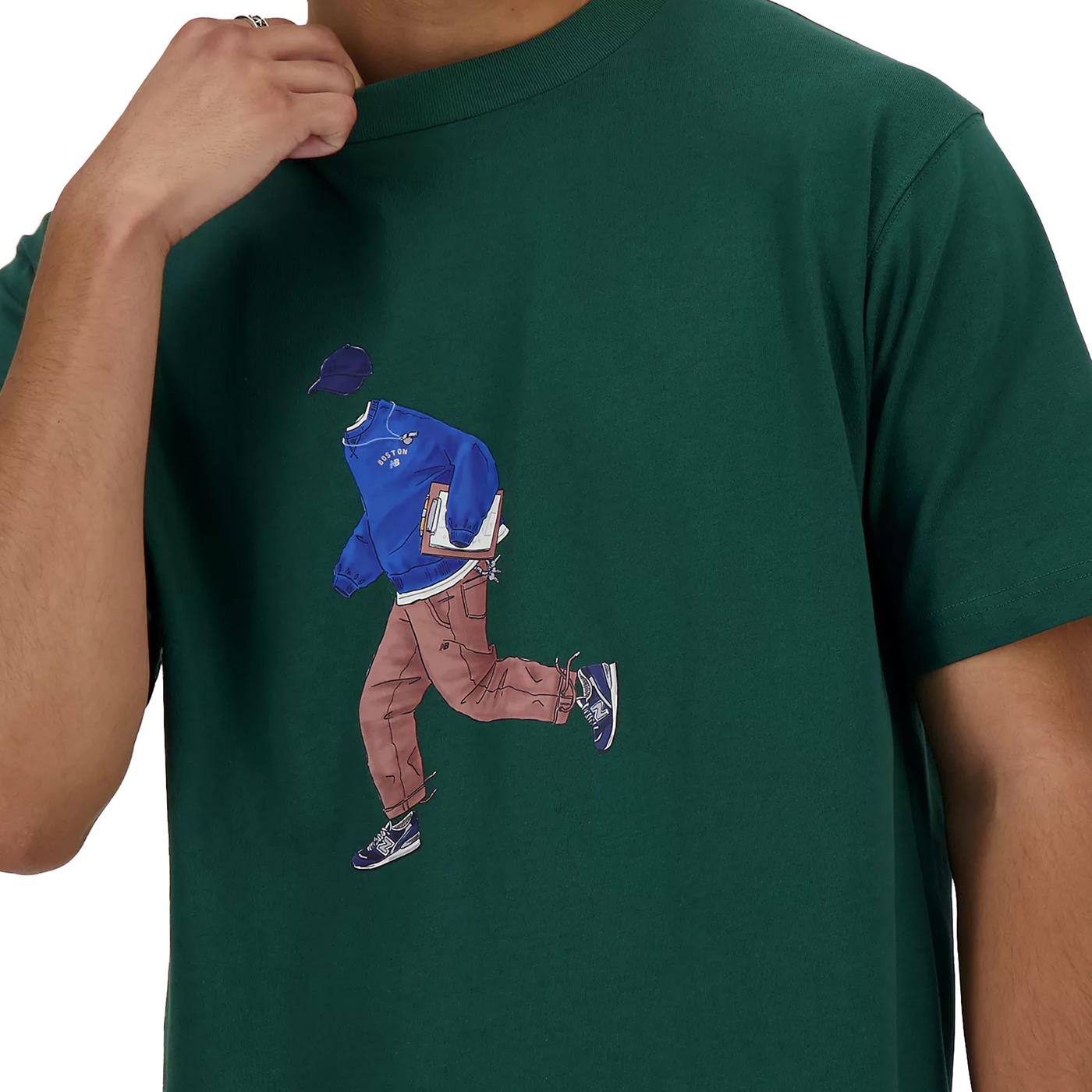 New Balance NB Athletics Sport Style Tee Nightwatch Green - MT41579NWG