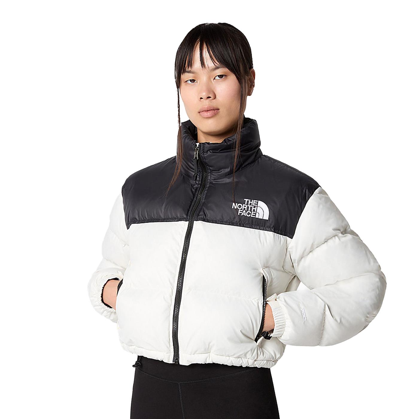 The North Face Nuptse Short Jacket Gardenia White/TNF Black - NF0A5GGEQ4C1