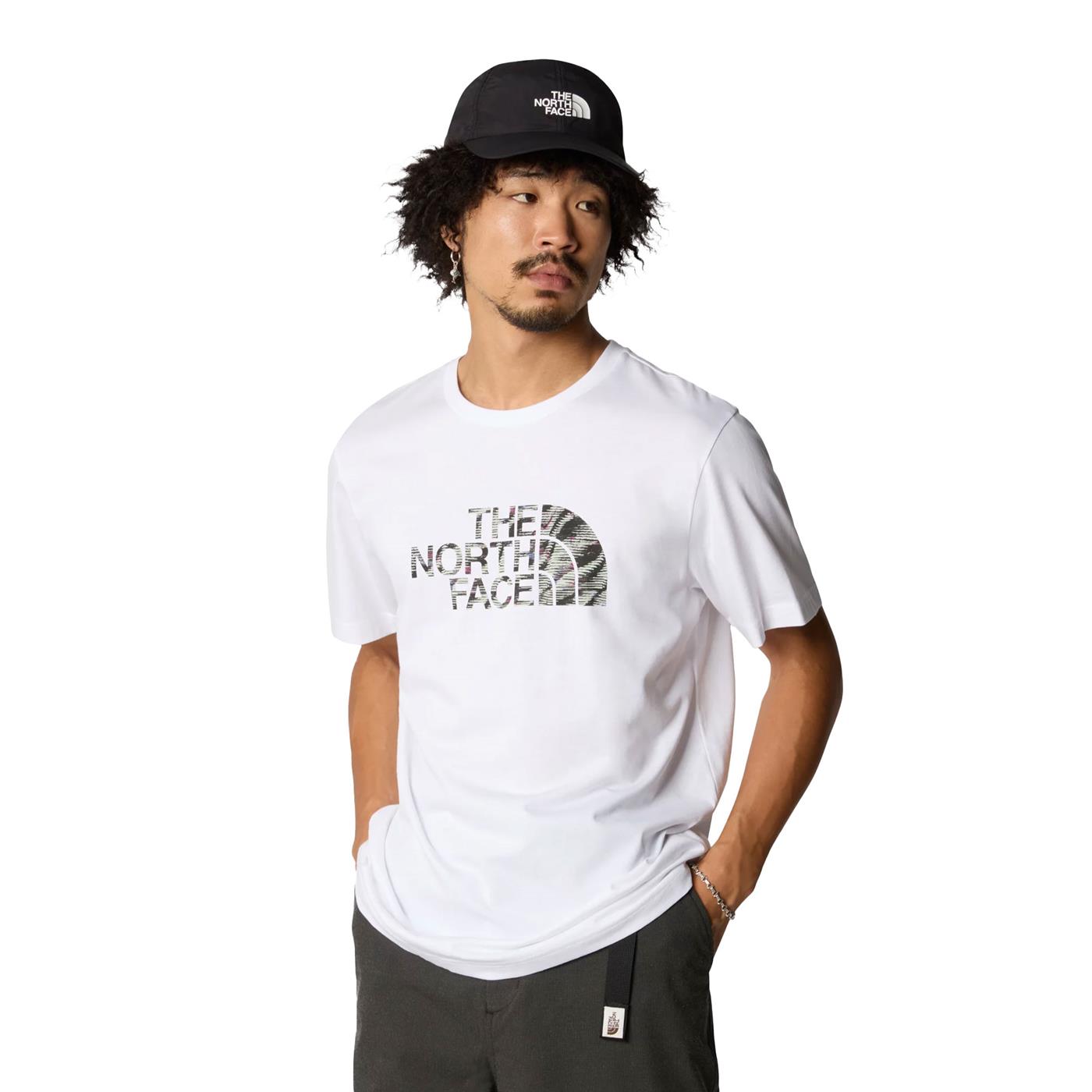 The North Face S/S Easy Tee TNF White/TNF Black Beta Flash - NF0A87N5YPO1