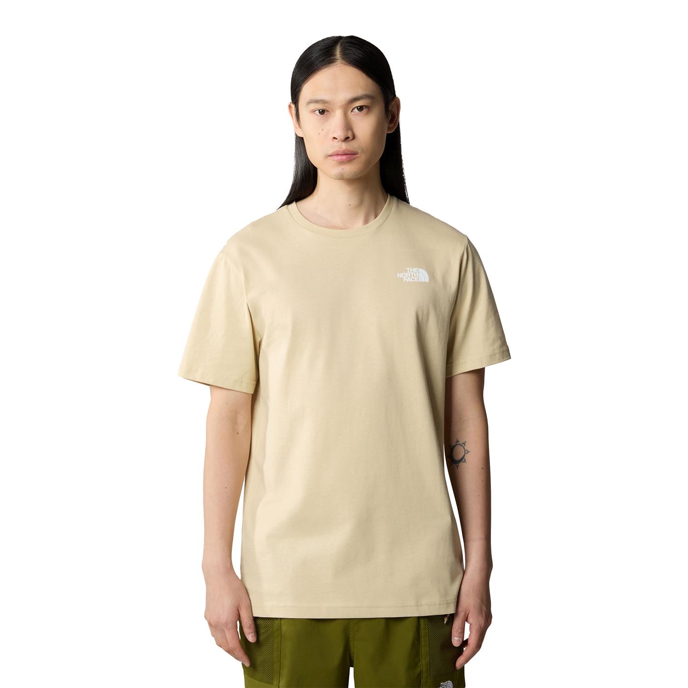 The North Face S/S Redbox Tee White Dune/Muted Pine - NF0A87NP9IX1