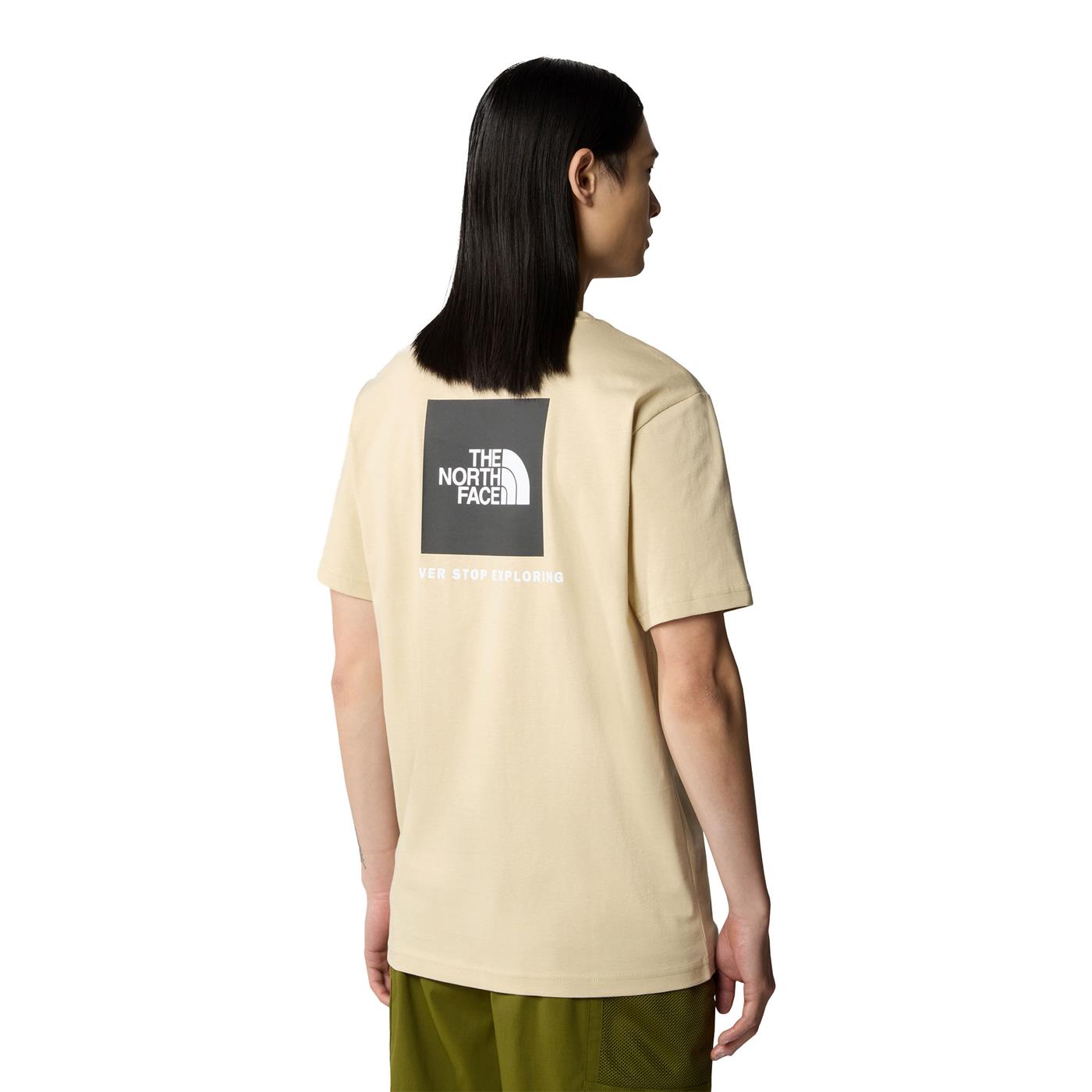 The North Face S/S Redbox Tee White Dune/Muted Pine - NF0A87NP9IX1