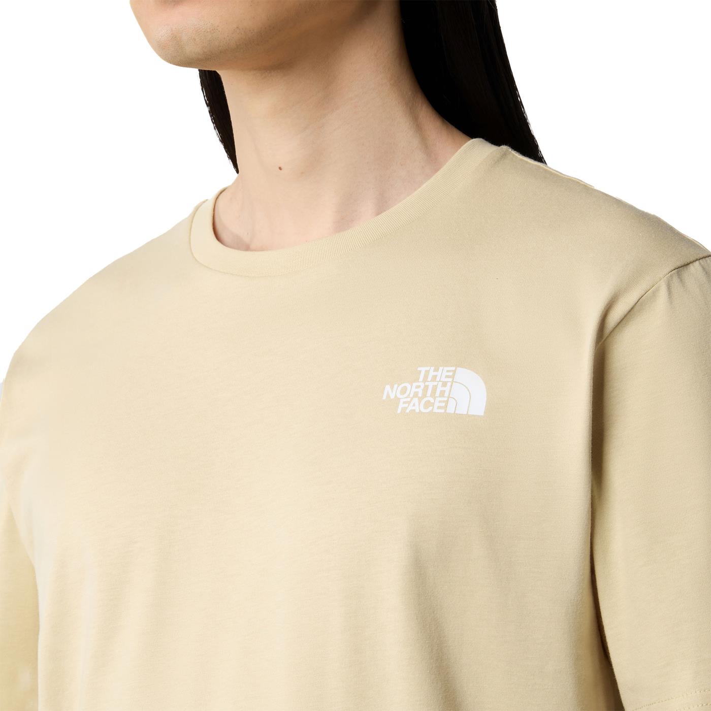 The North Face S/S Redbox Tee White Dune/Muted Pine - NF0A87NP9IX1