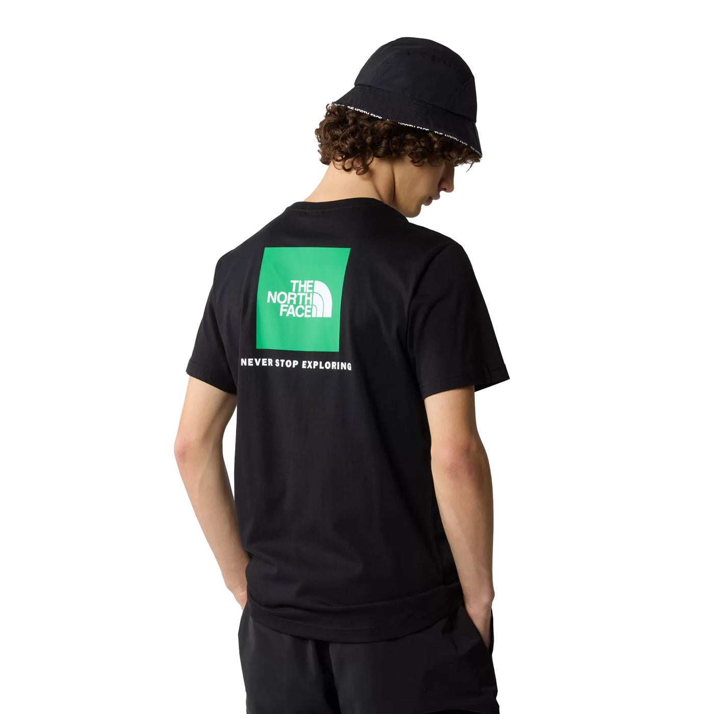 The North Face S/S Redbox Tee TNF Black/Optic Emerald - NF0A87NPYQI1