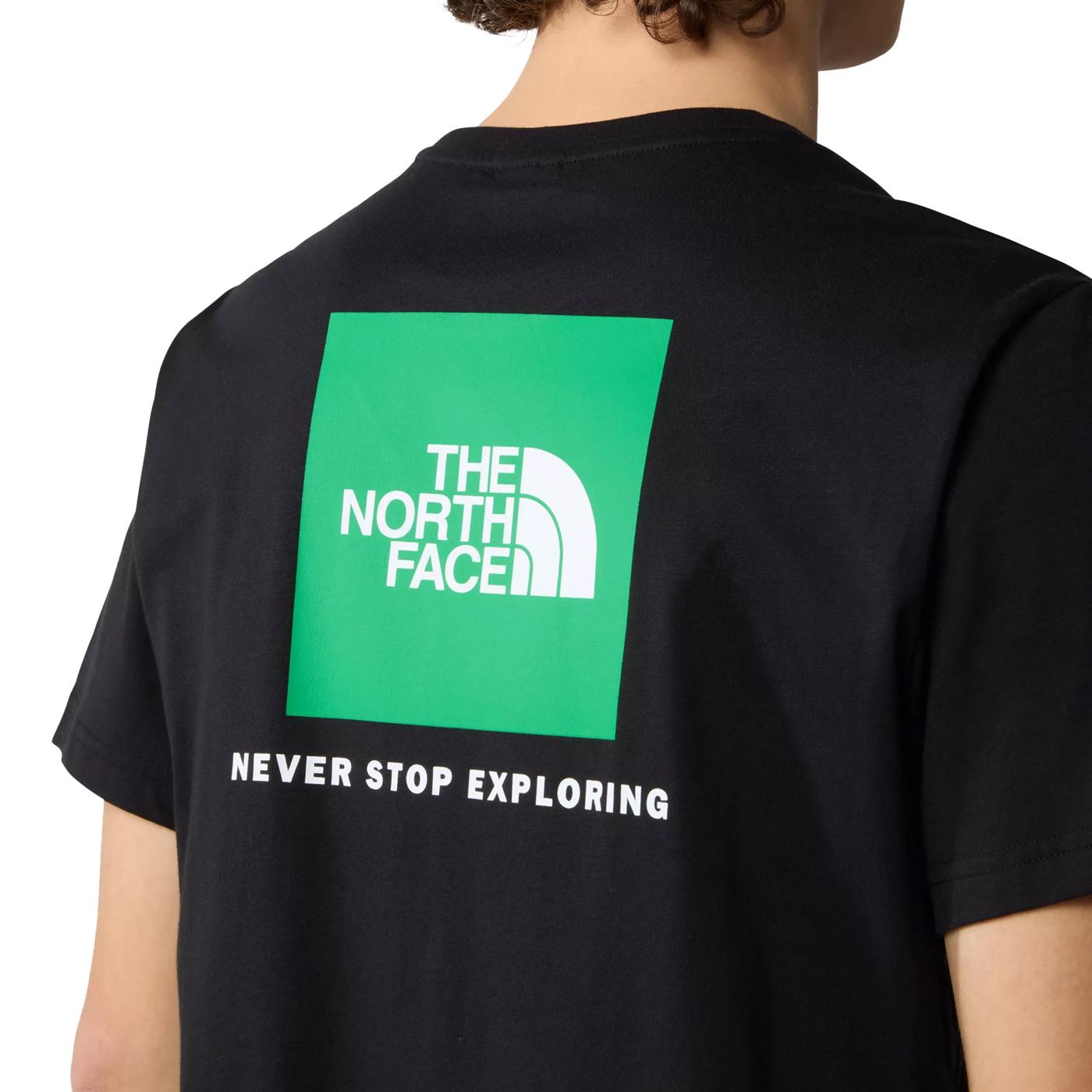The North Face S/S Redbox Tee TNF Black/Optic Emerald - NF0A87NPYQI1