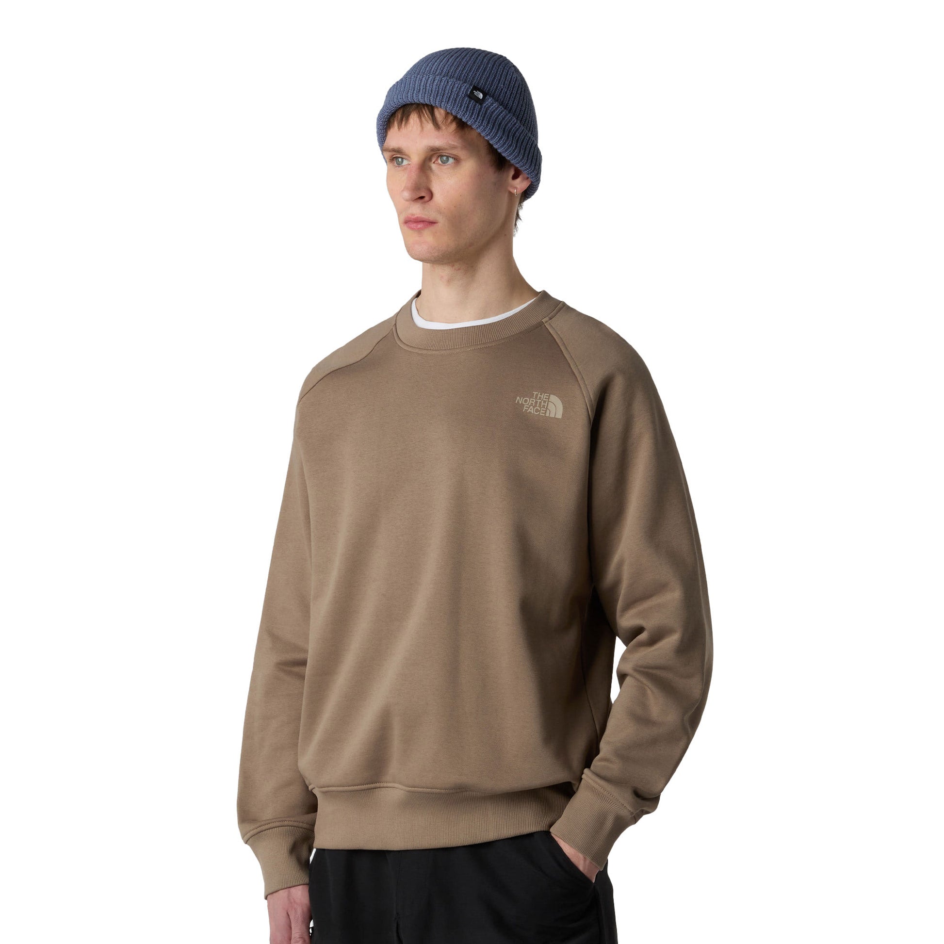 The North Face Raglan Box NSE Crew Mocha Brown/Mushroom  - NF0A89FAE1Q1