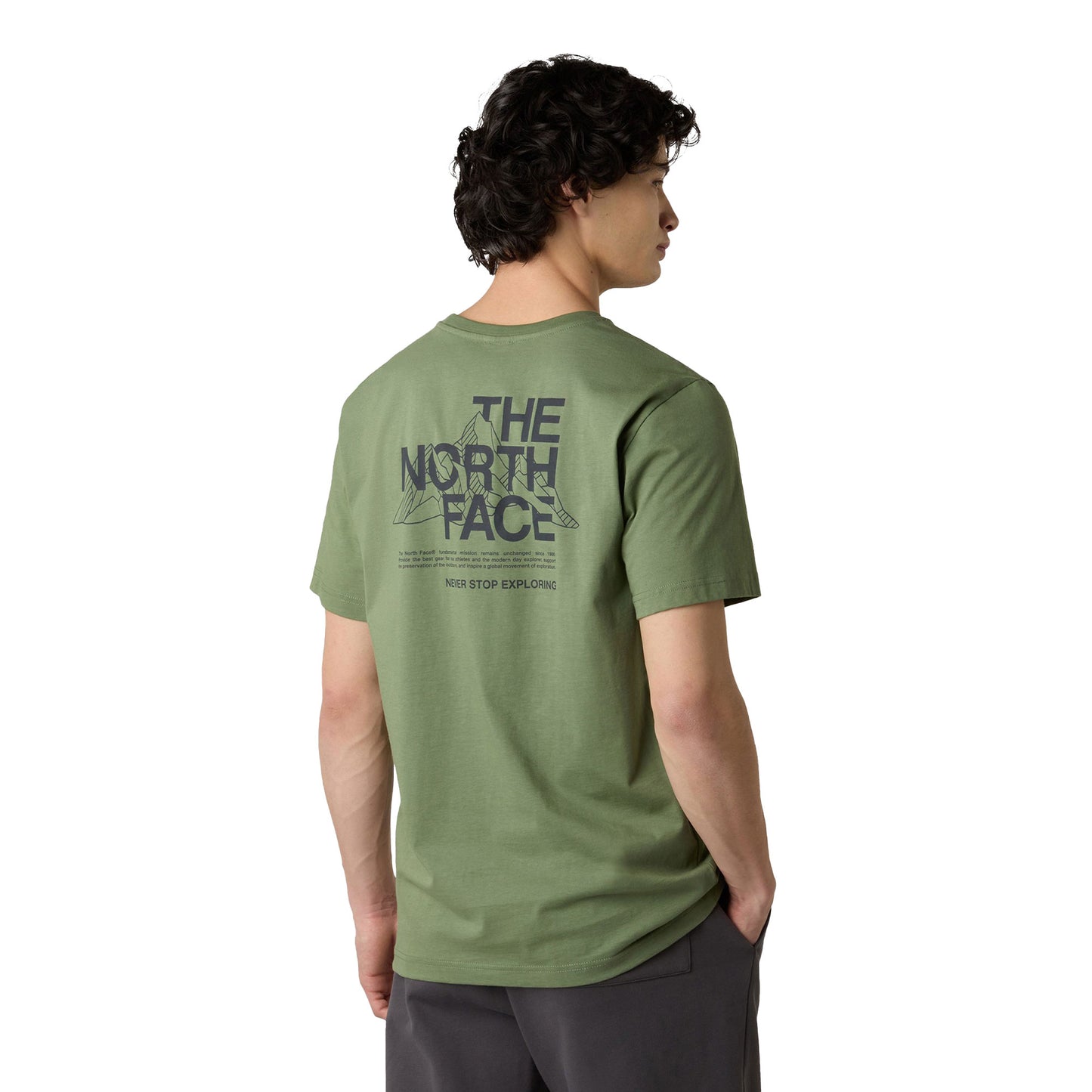 The North Face Mountain Sketch SS Tee Bark Mist - NF0A8EE8BO91
