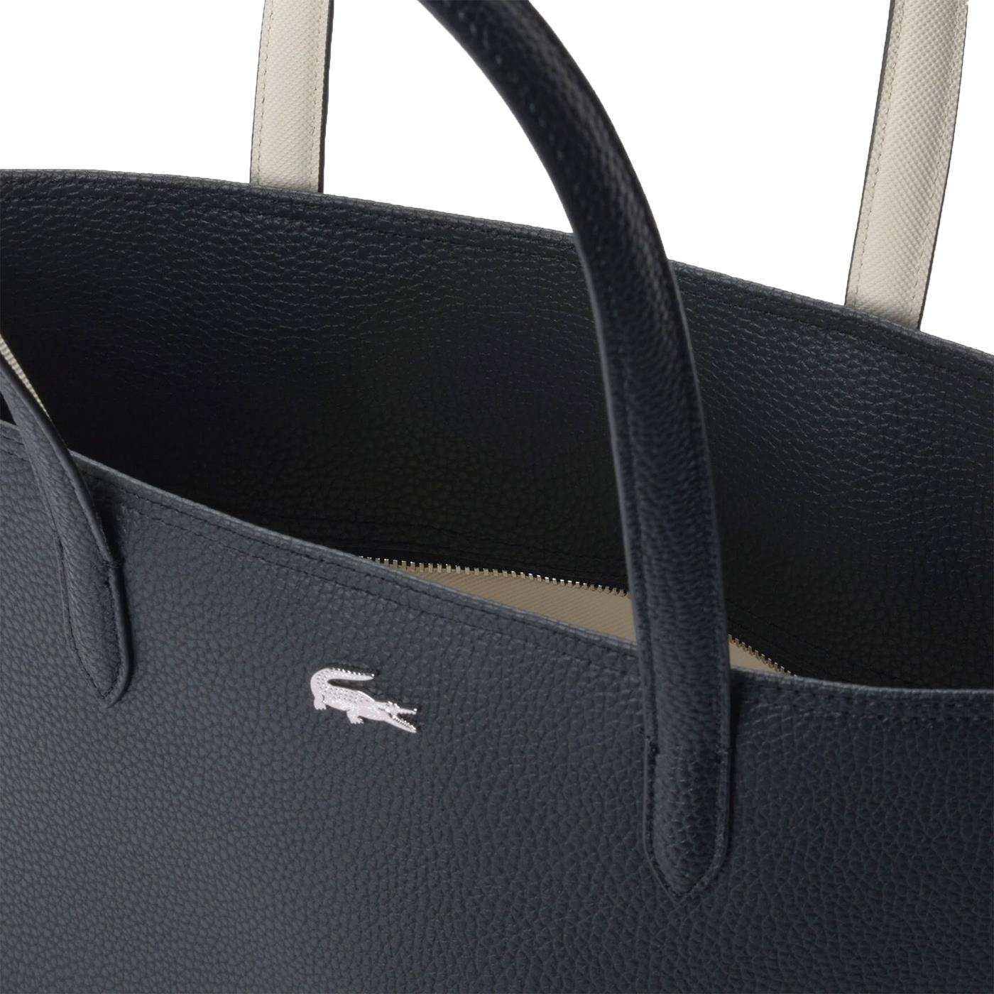 Lacoste Anna Zipped Shopping Bag Black/Flour - NF4823AA-M66