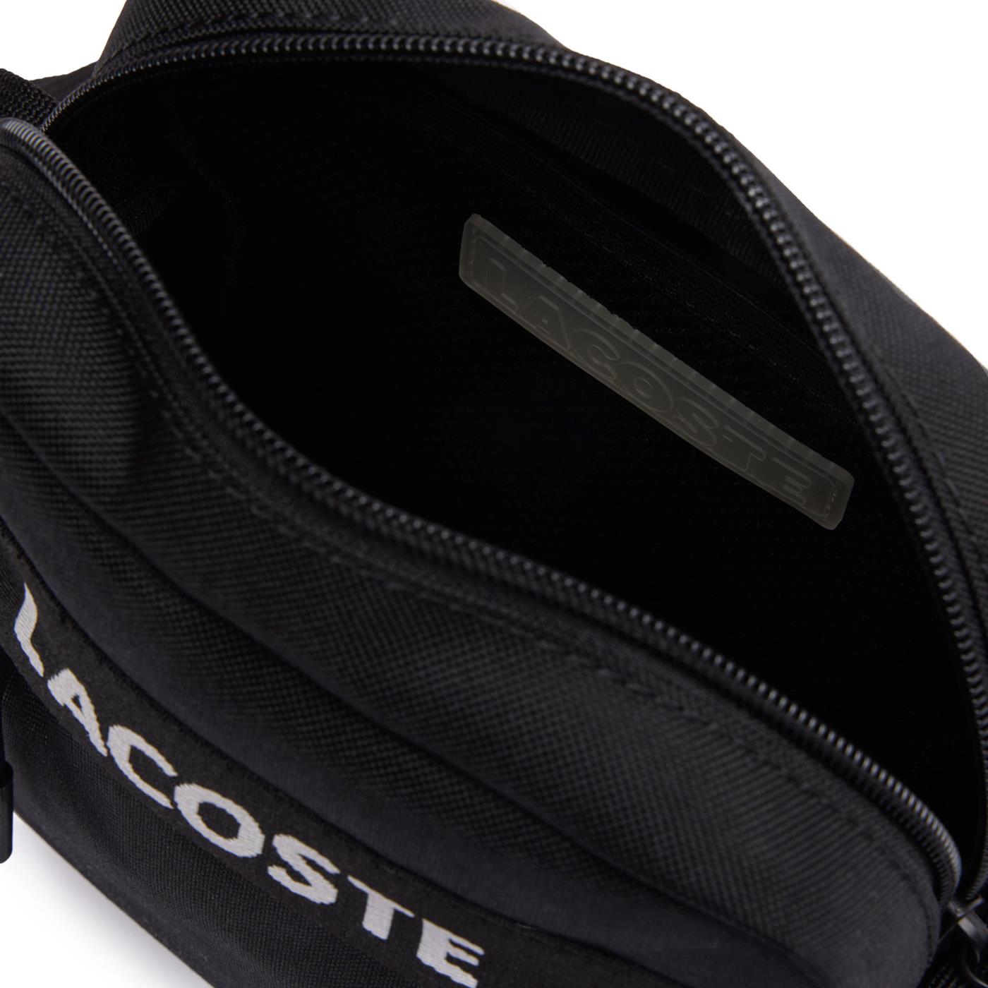 Lacoste Vertical Camera Bag Tape Black - NU4686NZ-N37