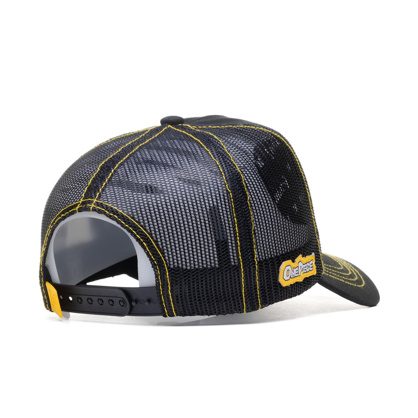 Capslab One Piece Straw Hat Crew Cap Black  - ONE1