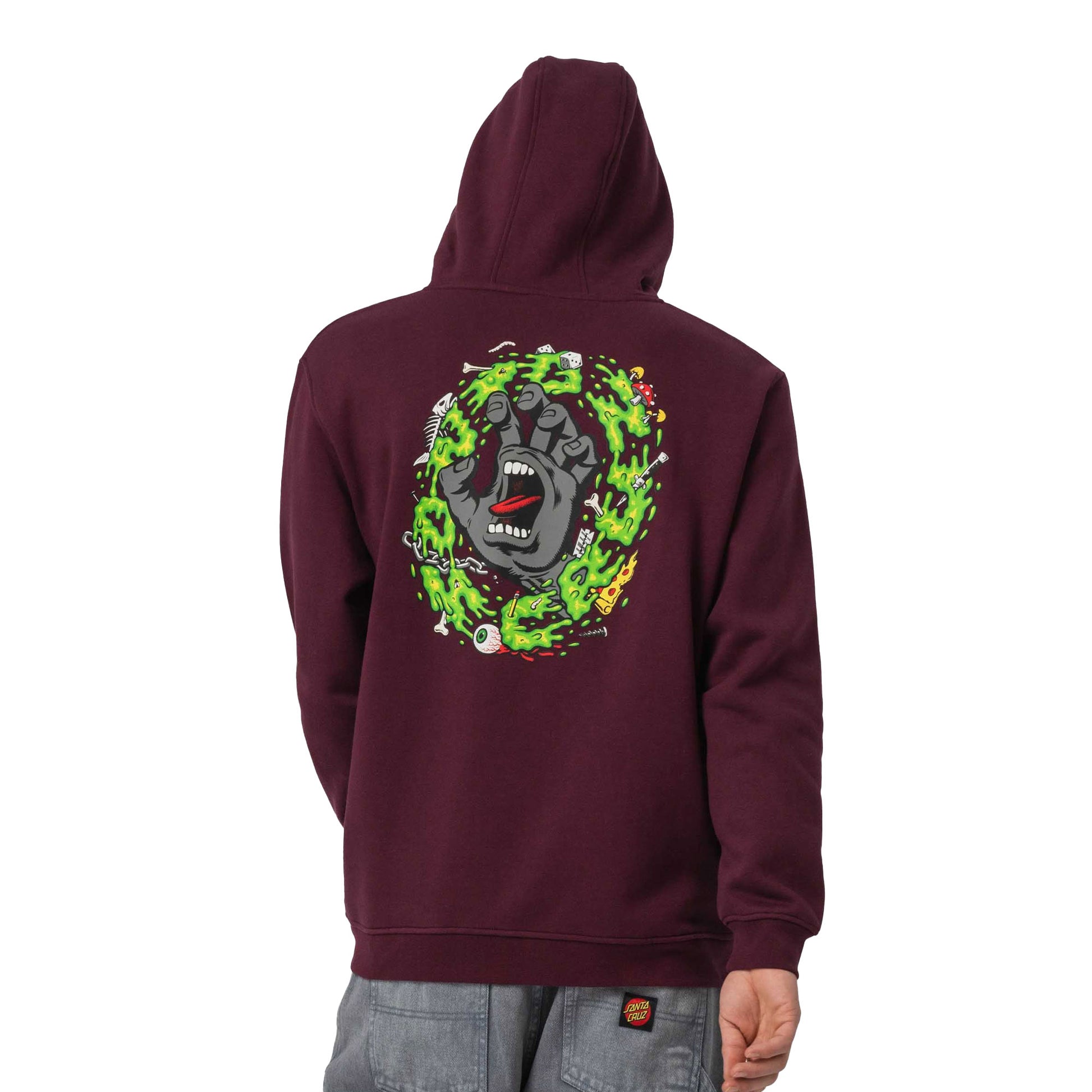 Santa Cruz Slime Scream Hoodie Cherry  - SCA-HDY-10016