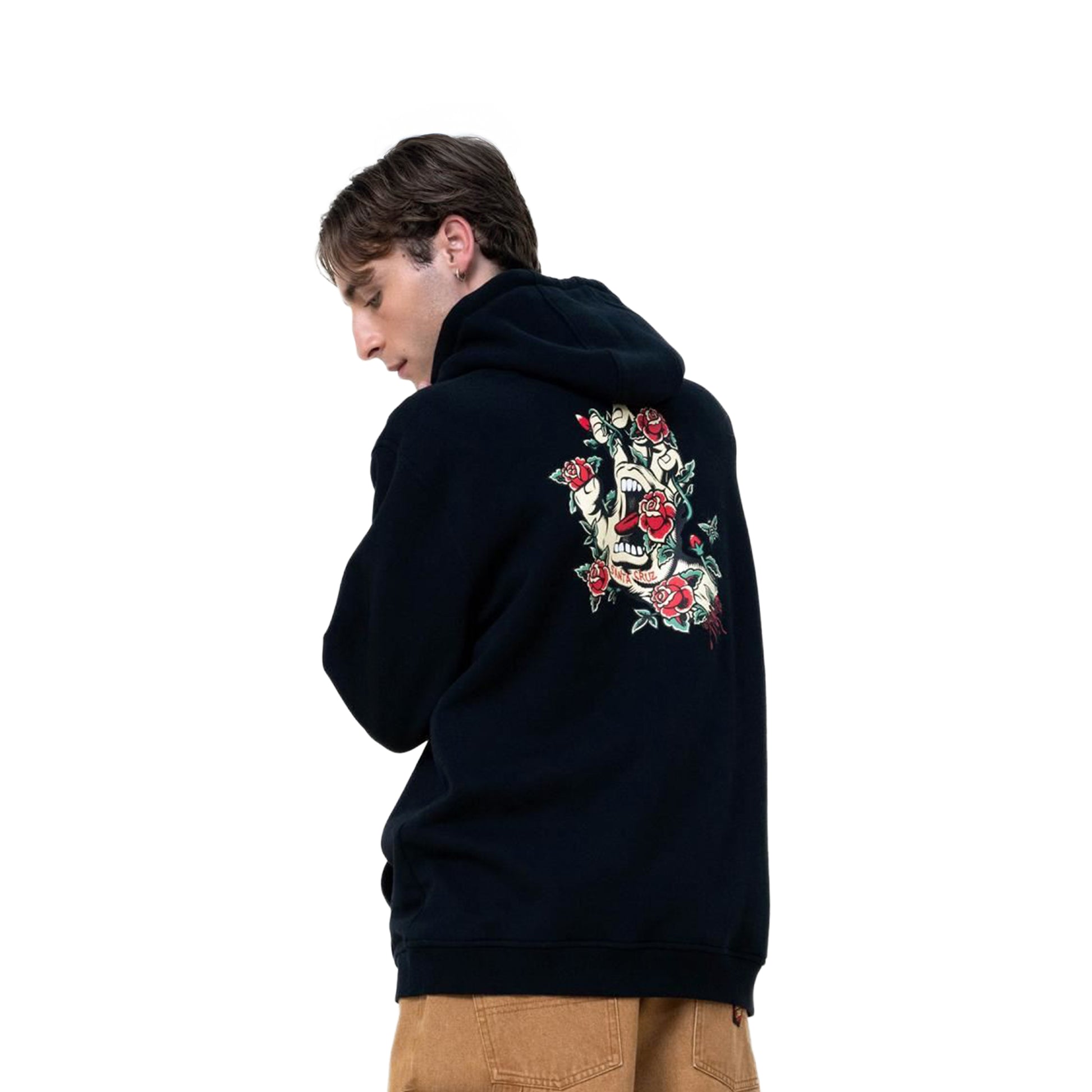 Santa Cruz Screaming Rose Flash Hoodie Black  - SCA-HDY-2046