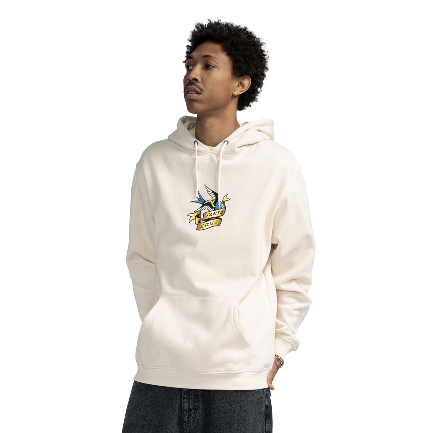 Santa Cruz Sommer Sparrow Front Hoodie Chalk - SCA-HDY-6308
