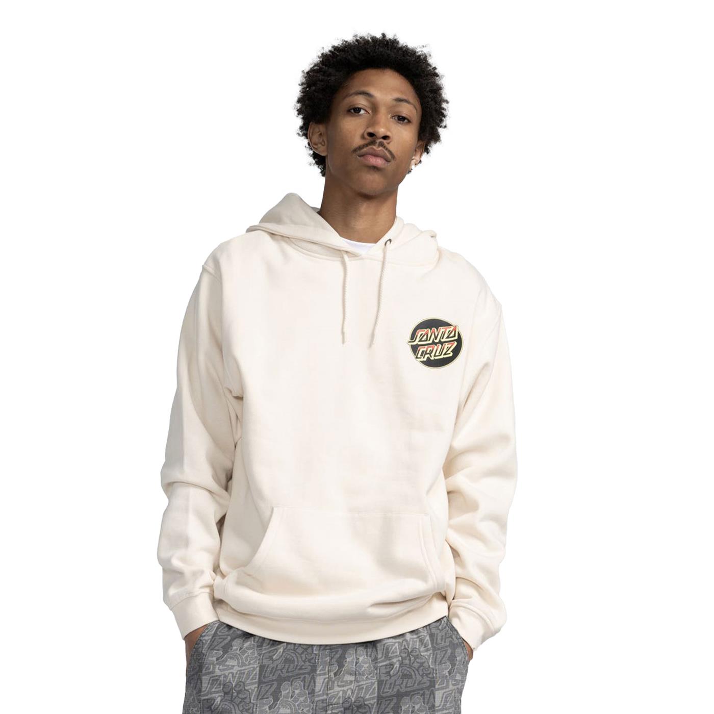 Santa Cruz Kendall Wolf Dot Hoodie Chalk - SCA-HDY-6446