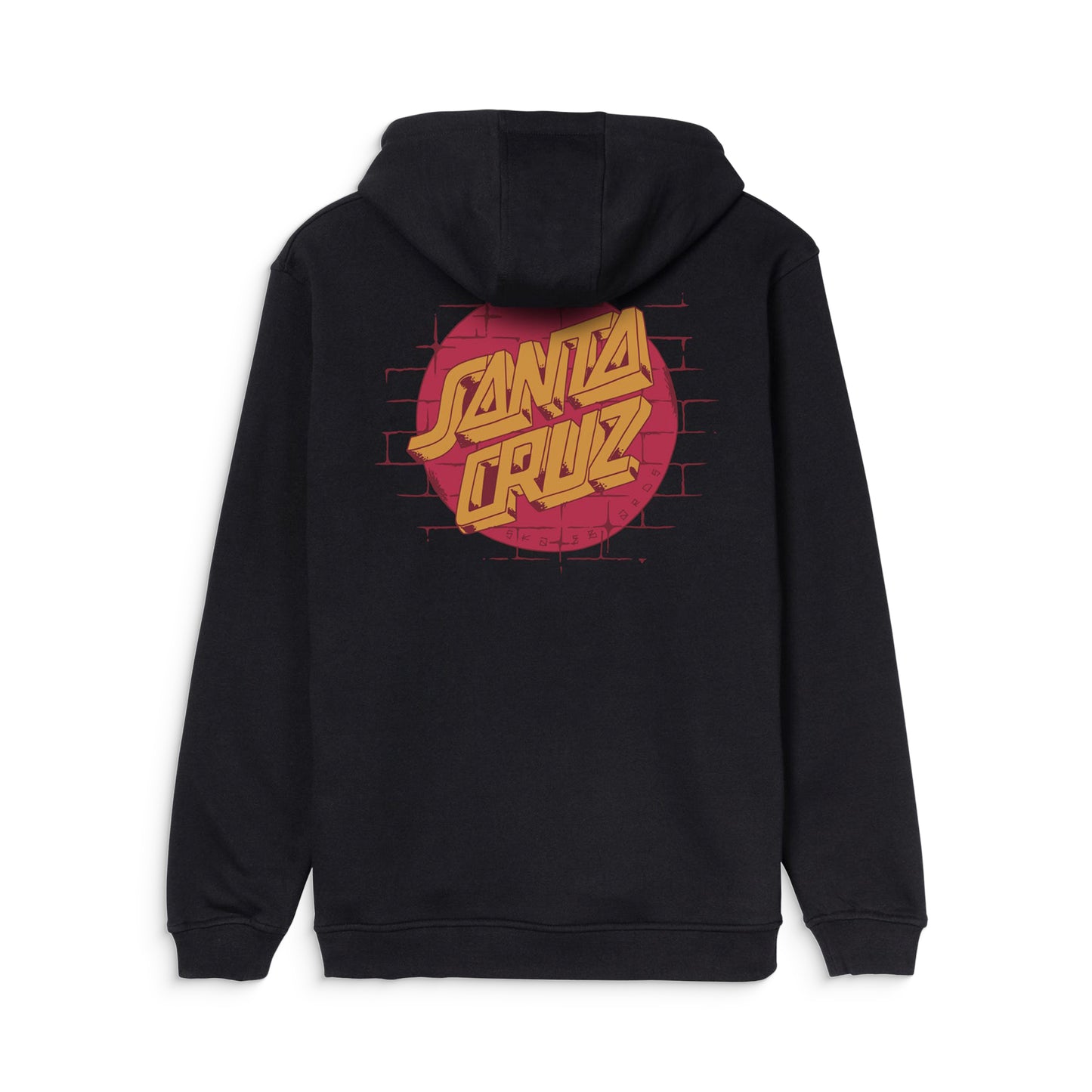 Santa Cruz Scrawl Brick Dot Center Hood Black - SCA-HDY-6476