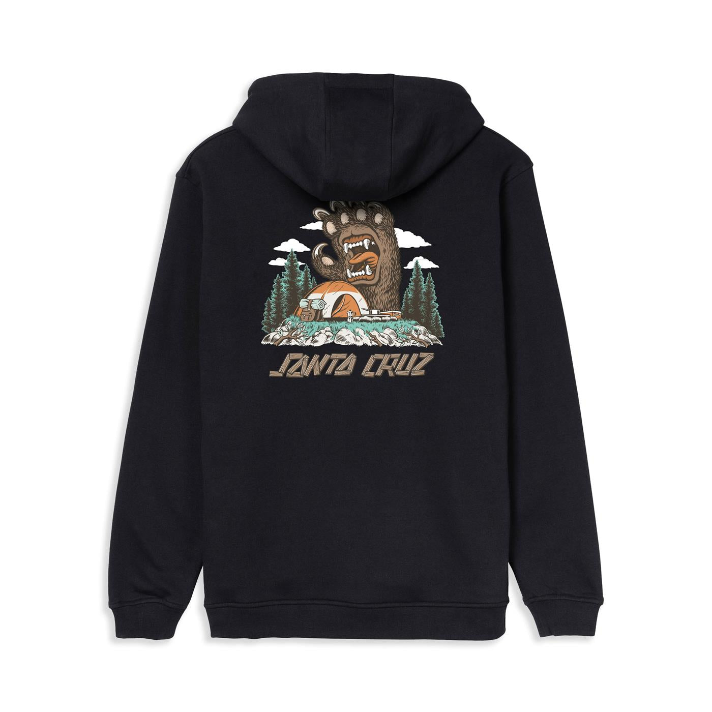 Santa Cruz Screaming Grizzly Hoodie Black - SCA-HDY-6559