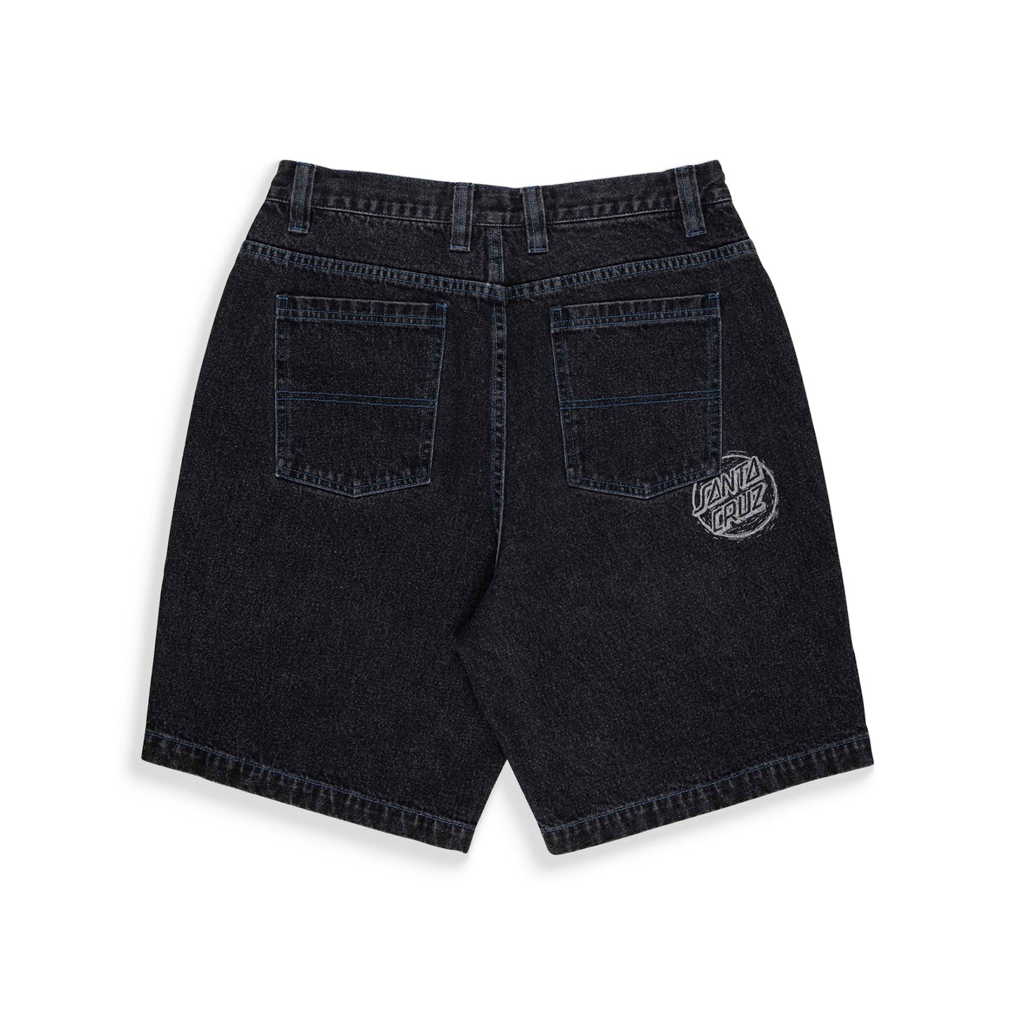 Santa Cruz Stamped Big Shorts Black - SCA-SHR-5605
