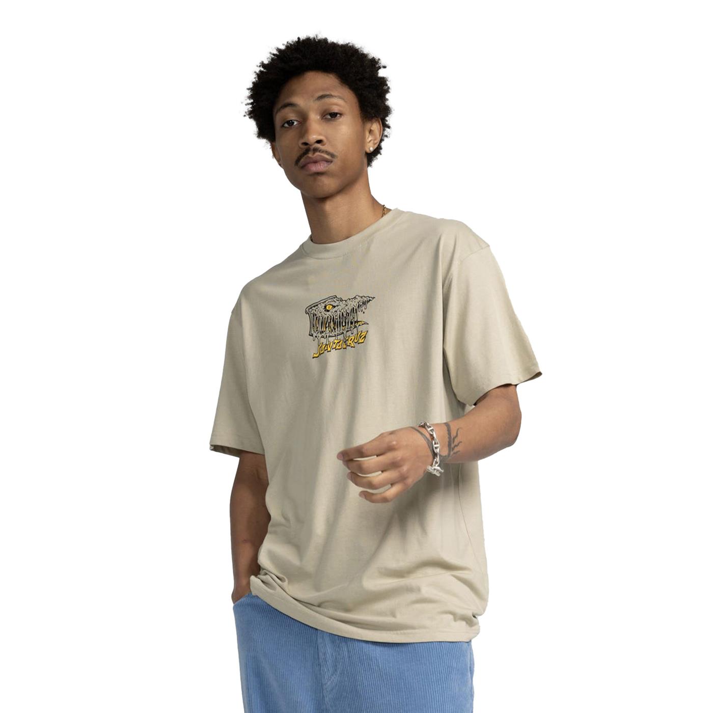 Santa Cruz Braun Fever Dream T-Shirt Stone Grey - SCA-TEE-11441
