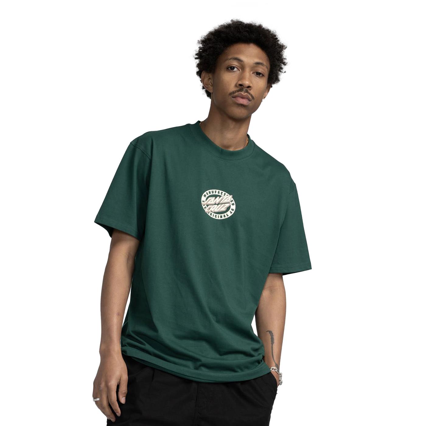 Santa Cruz MFG Oval Dot Front T-Shirt Rainforest - SCA-TEE-11597