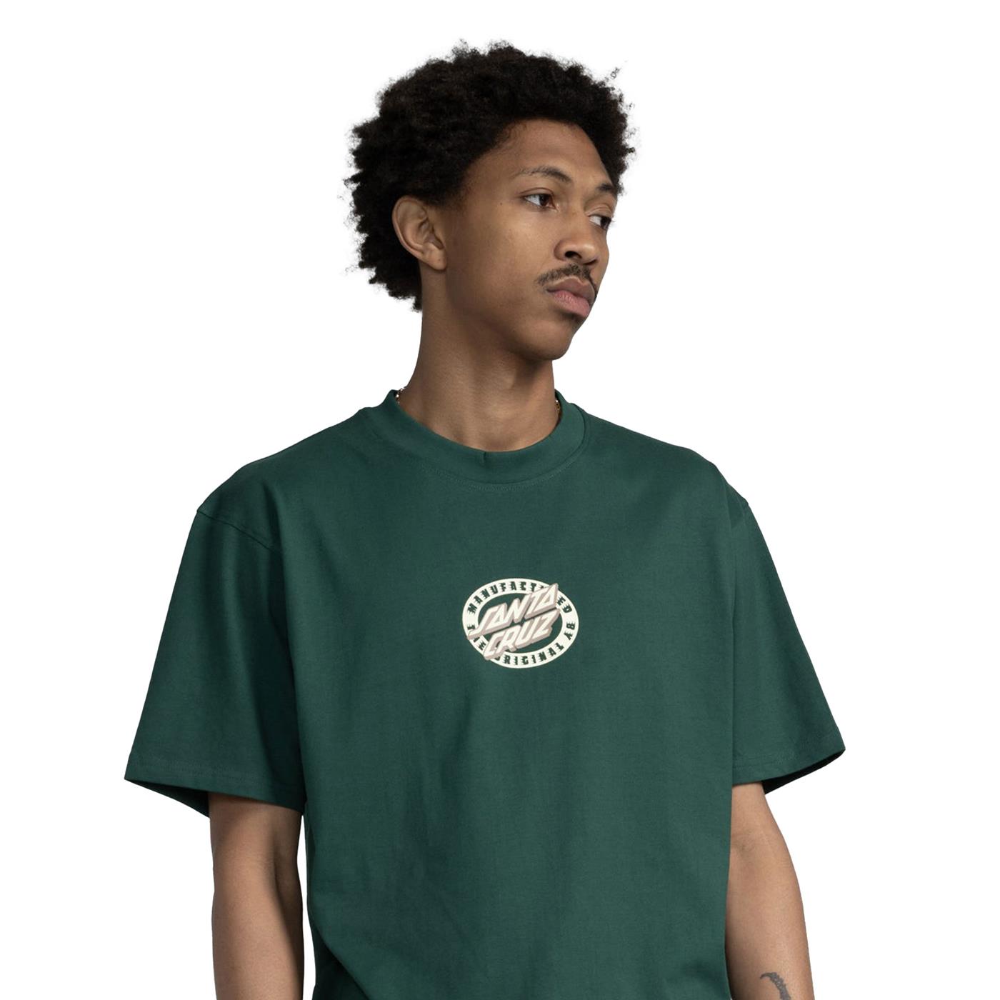 Santa Cruz MFG Oval Dot Front T-Shirt Rainforest - SCA-TEE-11597