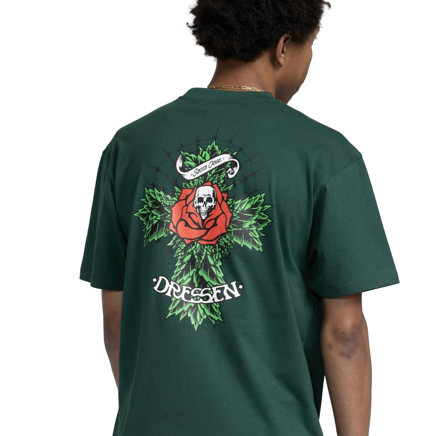 Santa Cruz Dressen Rose Cross 2 T-Shirt Rainforest - SCA-TEE-11669