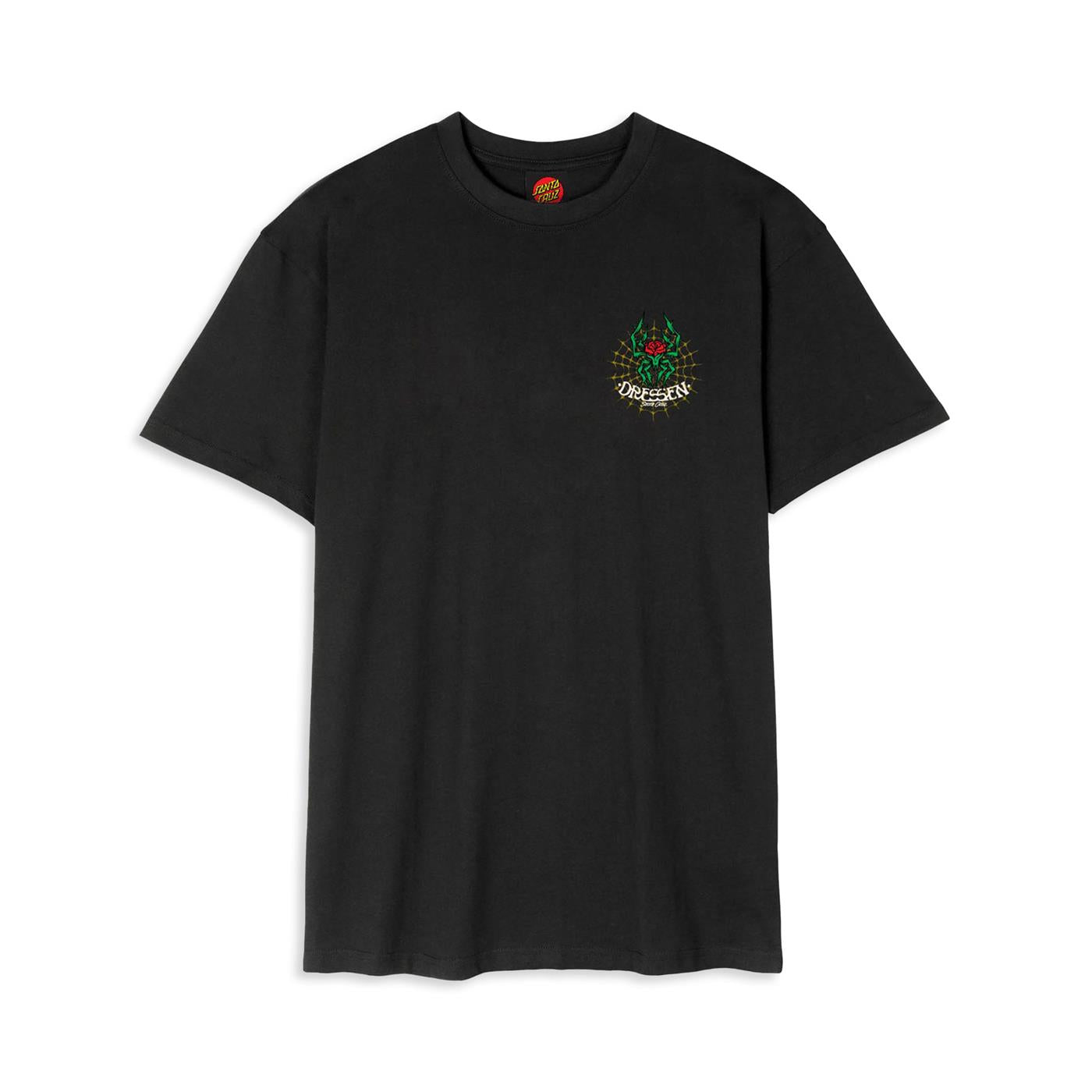 Santa Cruz Dressen Rose Cross 2 T-Shirt Black - SCA-TEE-11675
