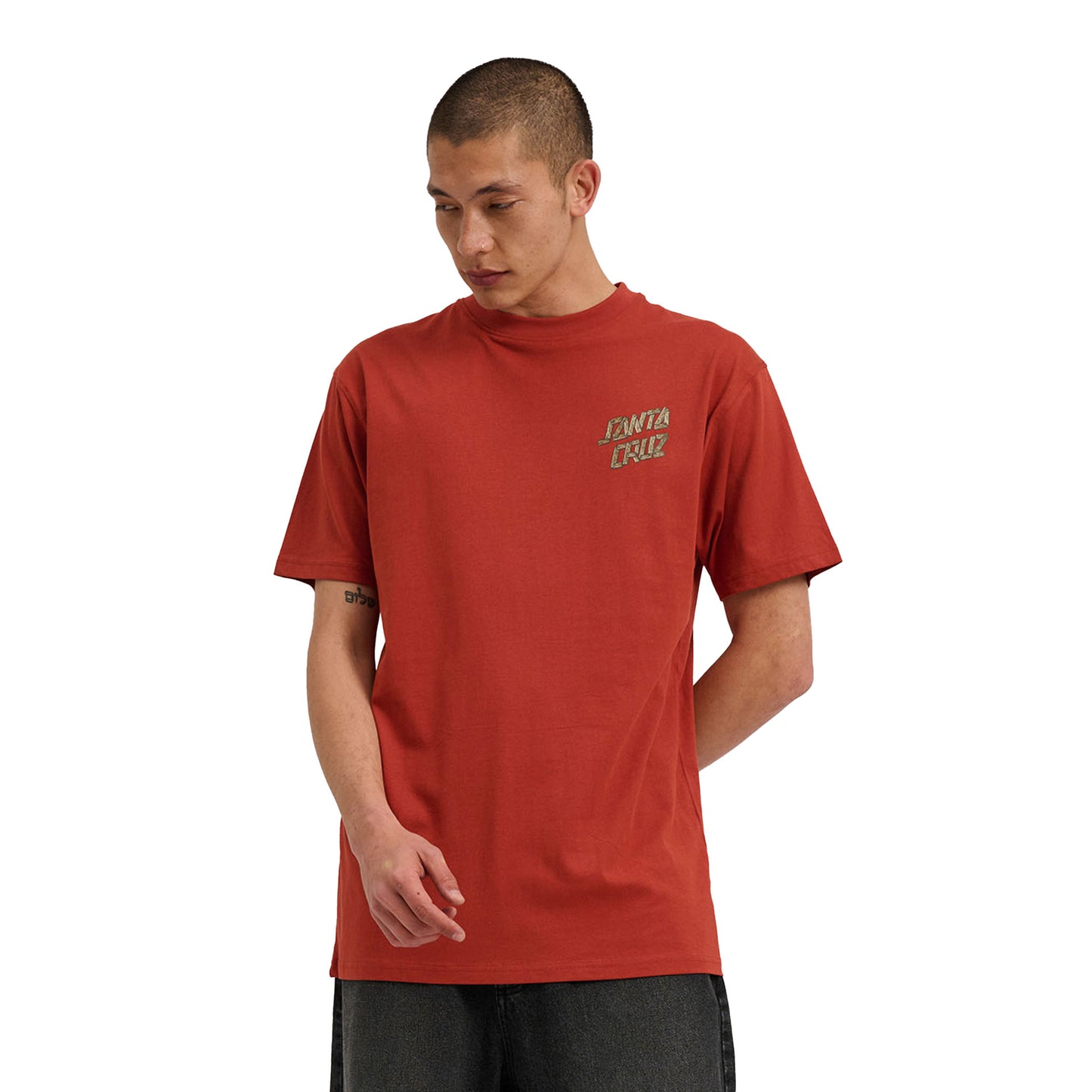 Santa Cruz Screaming Grizzly T-Shirt Dark Rust - SCA-TEE-12185