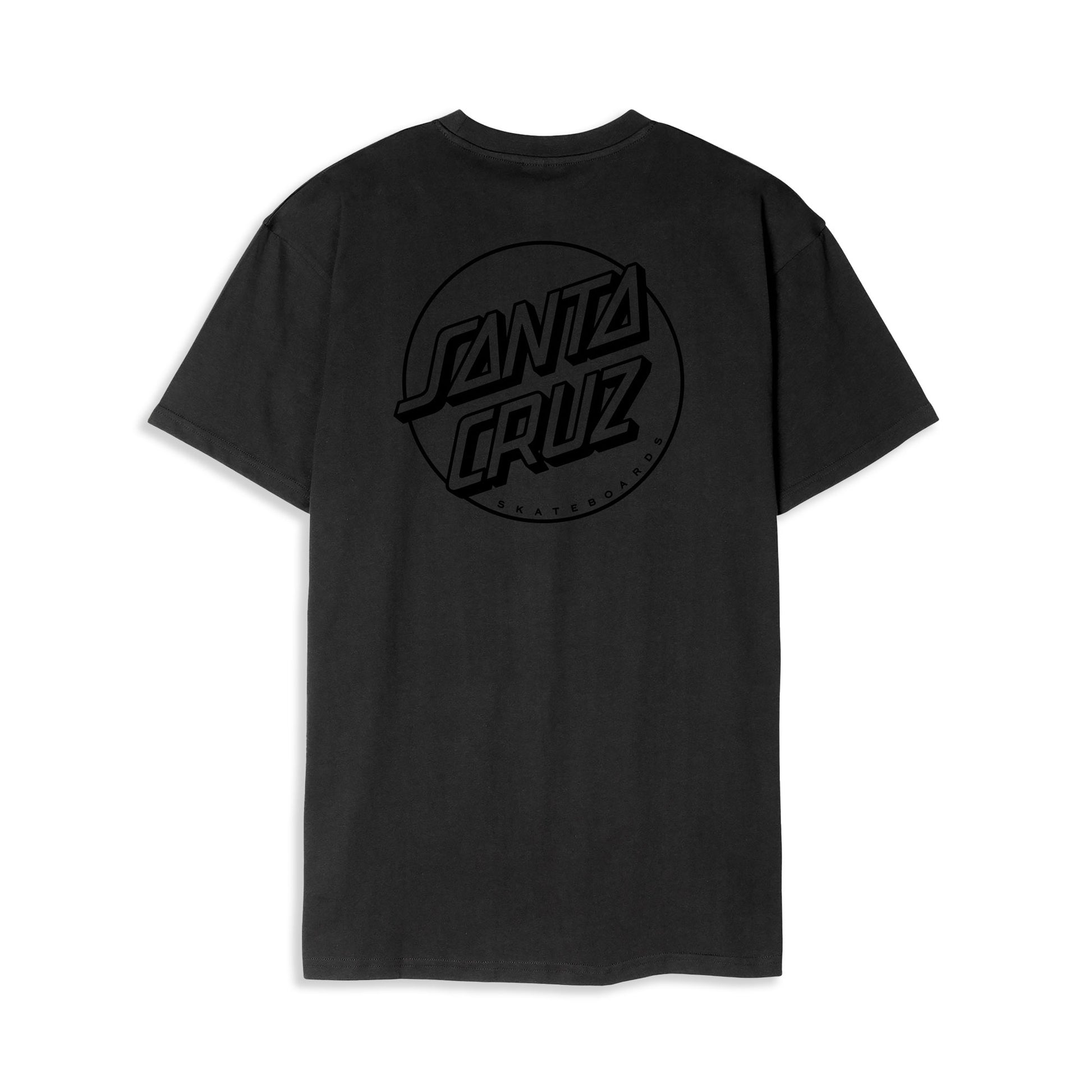 Santa Cruz Tonal Opus Dot Stripe T-Shirt Black  - SCA-TEE-12431