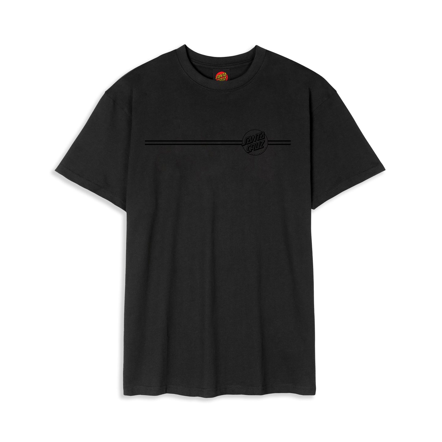 Santa Cruz Tonal Opus Dot Stripe T-Shirt Black  - SCA-TEE-12431