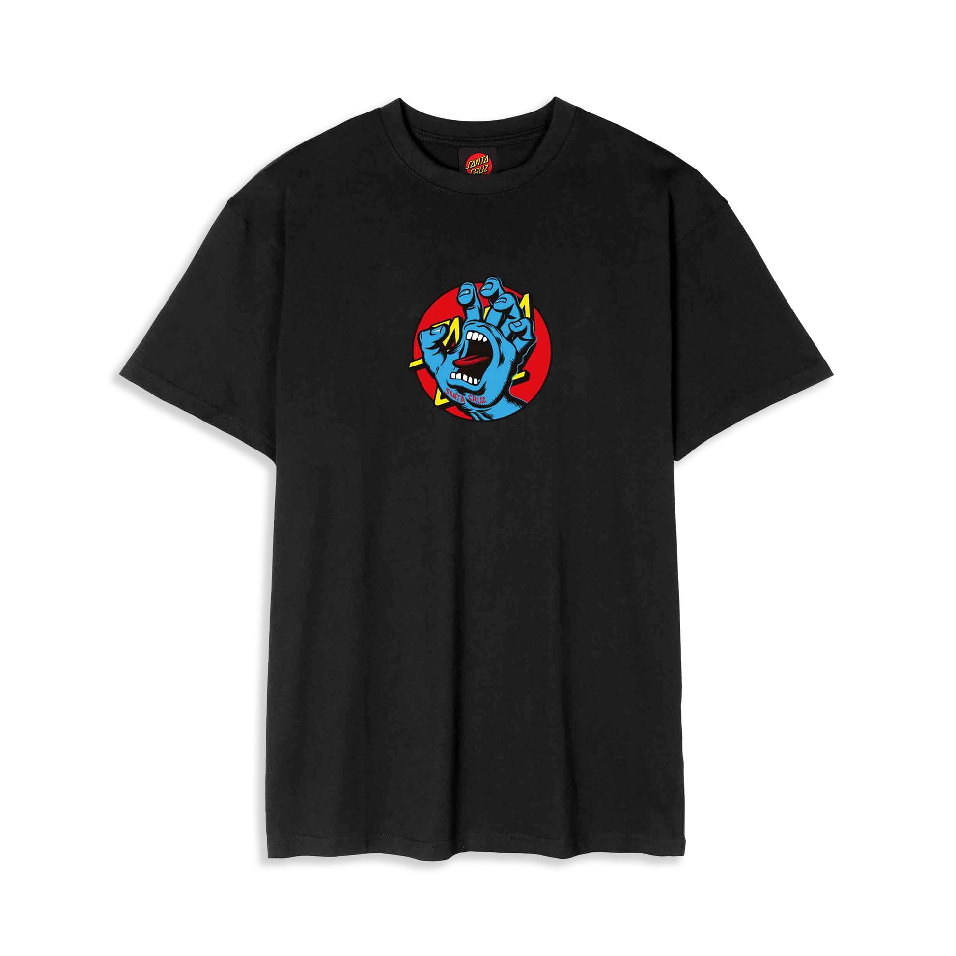 Santa Cruz Hand Dot Front Tee Black  - SCA-TEE-12748